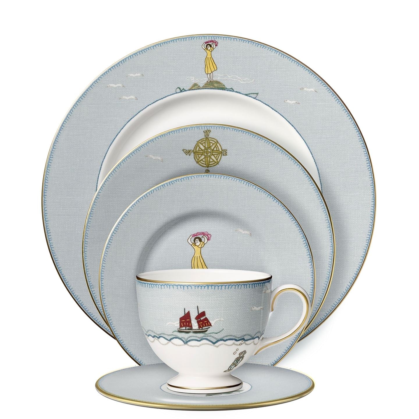 Sailor's Farewell 5 Piece Dinner Set | Wedgwood