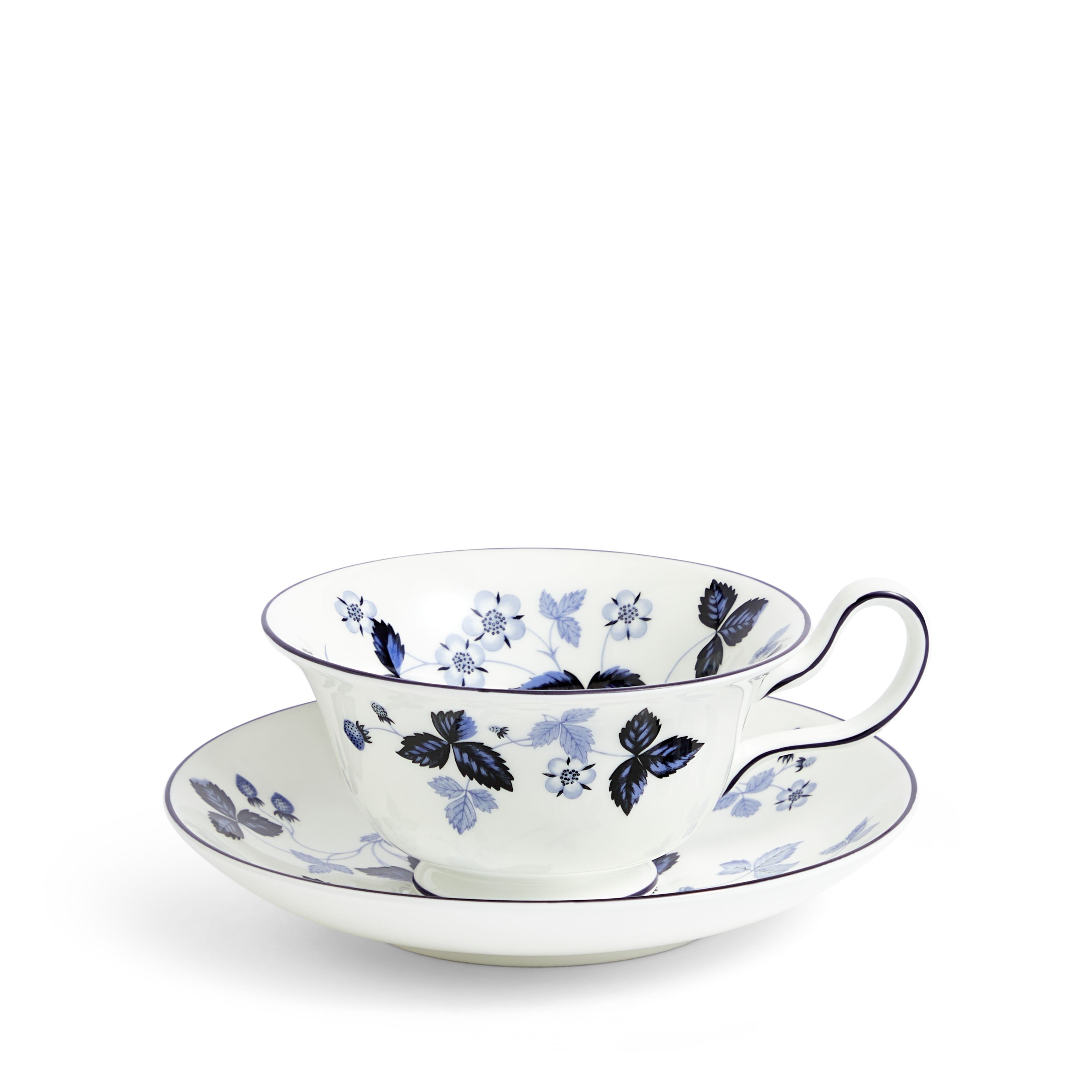 Wild Strawberry Inky Blue Teacup Saucer | Wedgwood