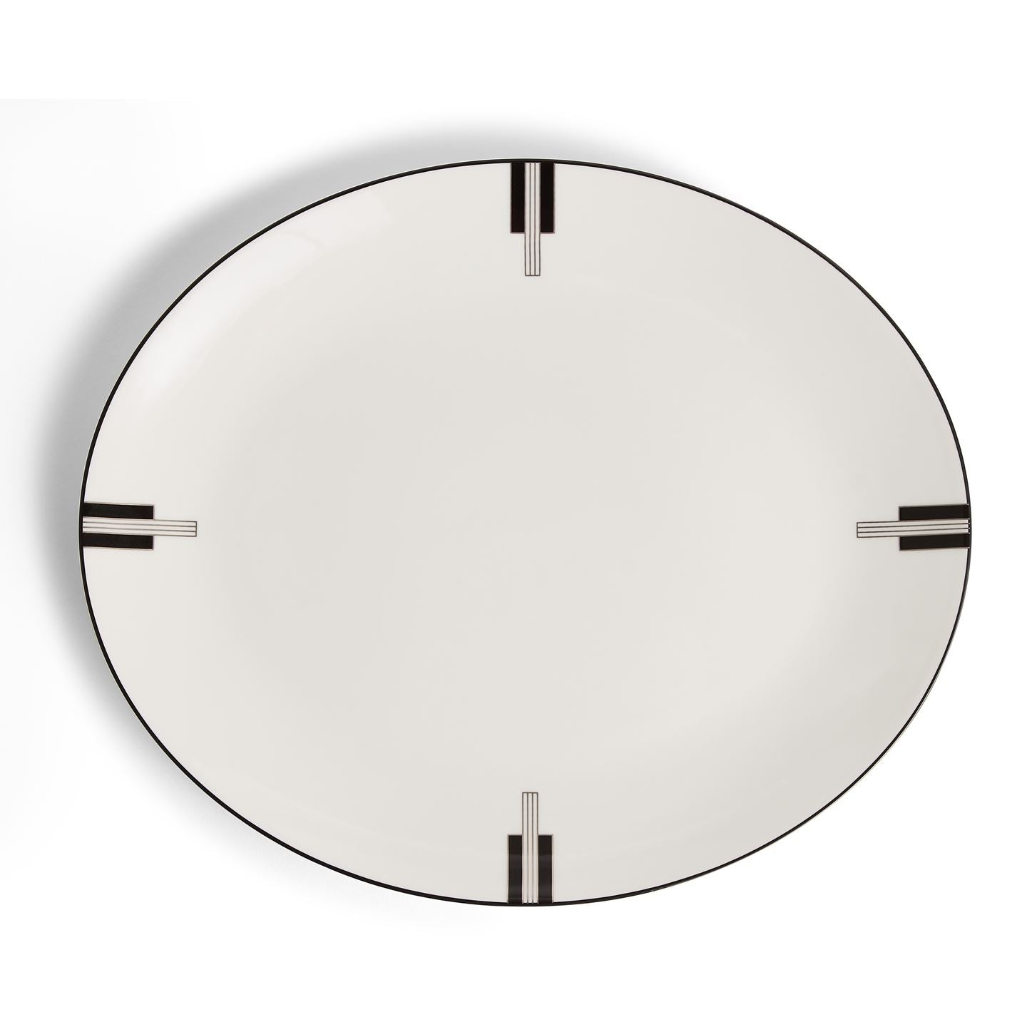 Vera Wang Luxe Graphite Oval Platter | Wedgwood