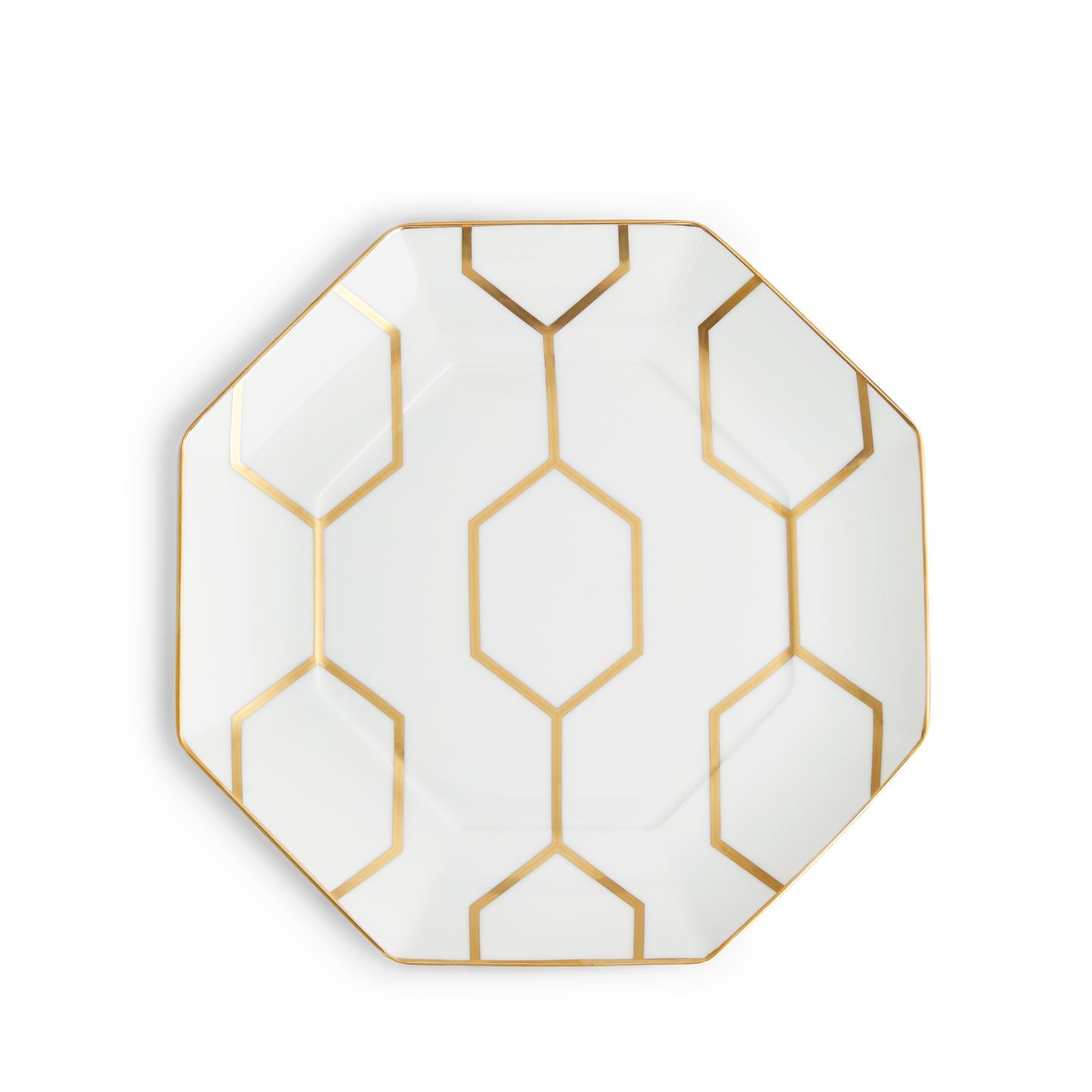 Gio Gold White Octagonal Side Plate | Wedgwood