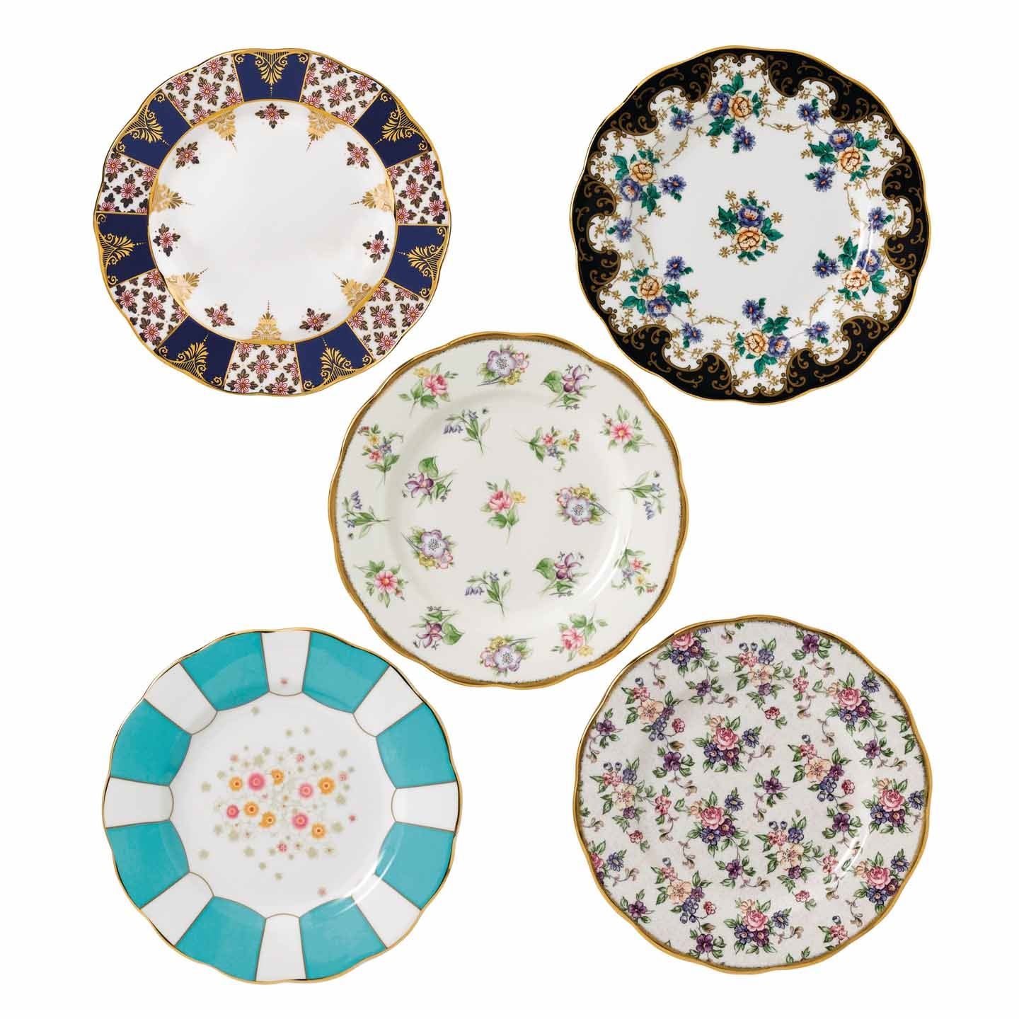 Royal Albert 100 Years of Royal Albert 5 Piece Plate Set (1900 