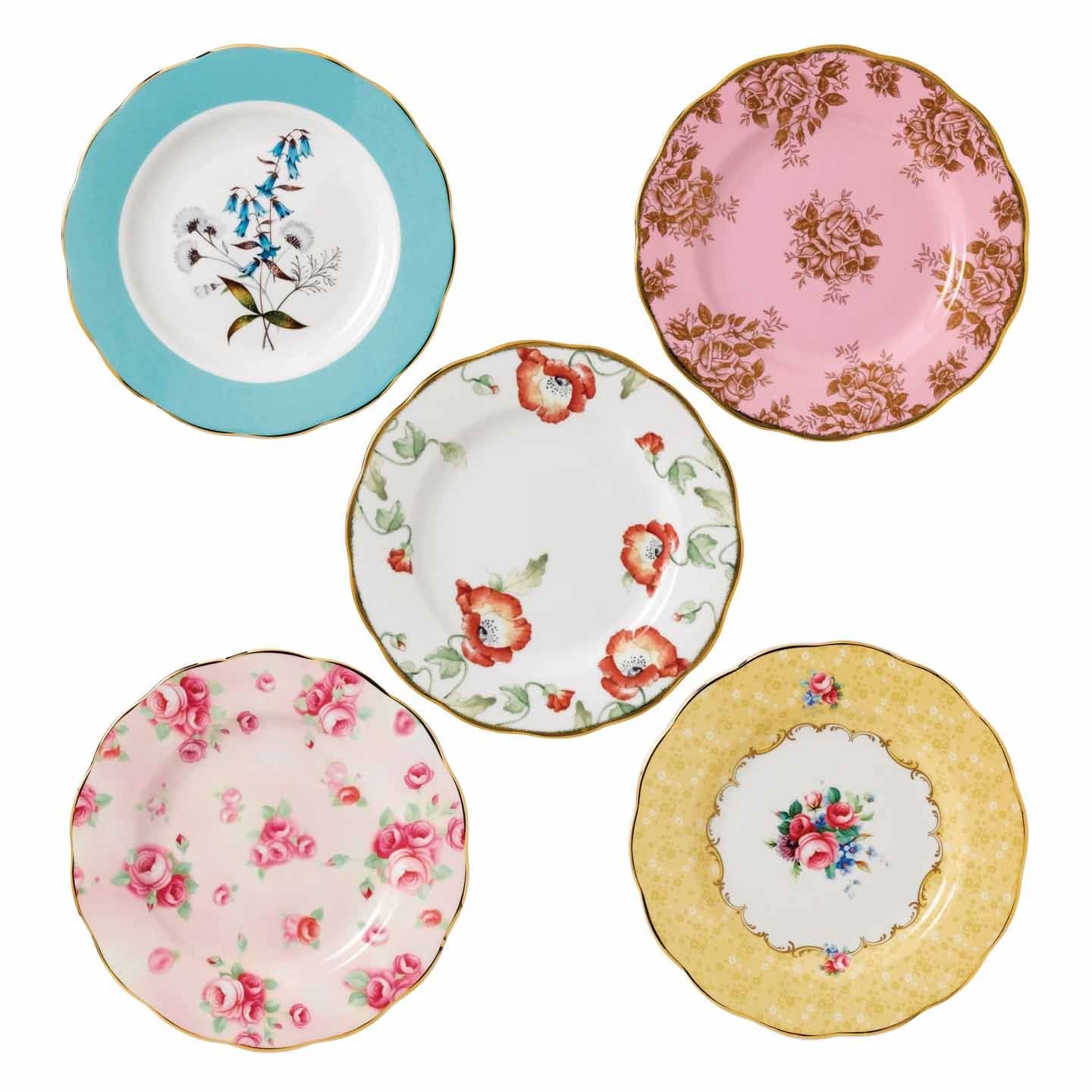 Royal Albert 100 Years of Royal Albert 5 Piece Plate Set (1950 