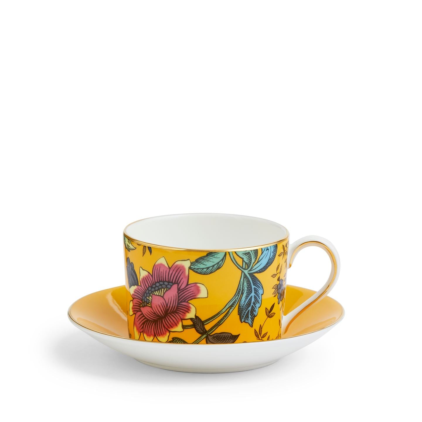 Wonderlust Yellow Tonquin Teacup & Saucer | Wedgwood
