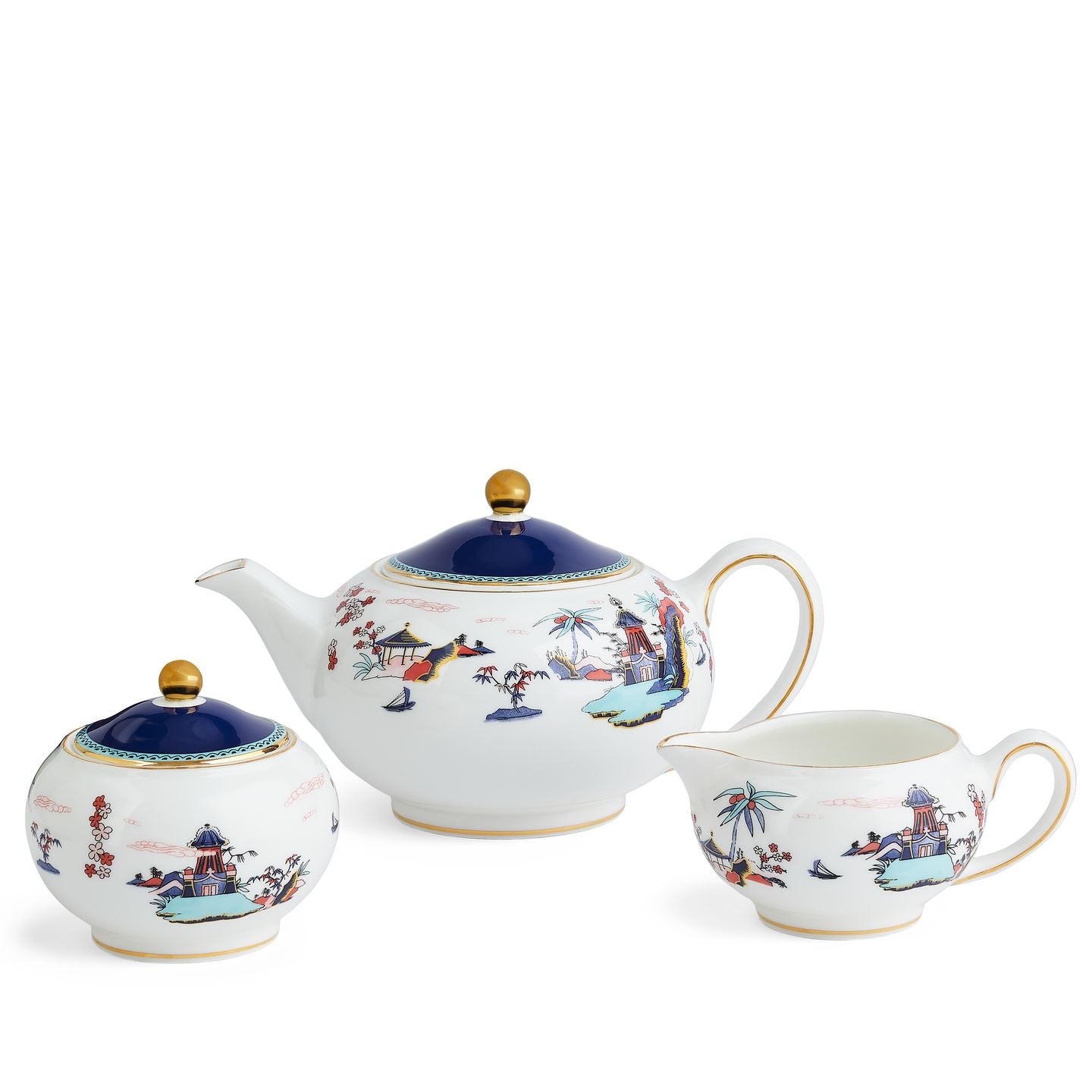 Wonderlust Blue Pagoda 3 Piece Set | Wedgwood