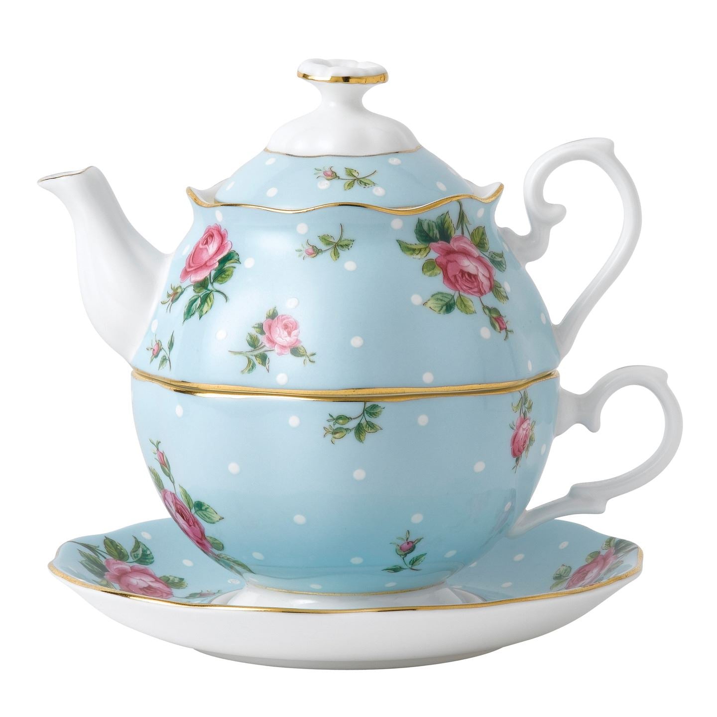 Royal Albert Polka Blue Tea for One | Wedgwood