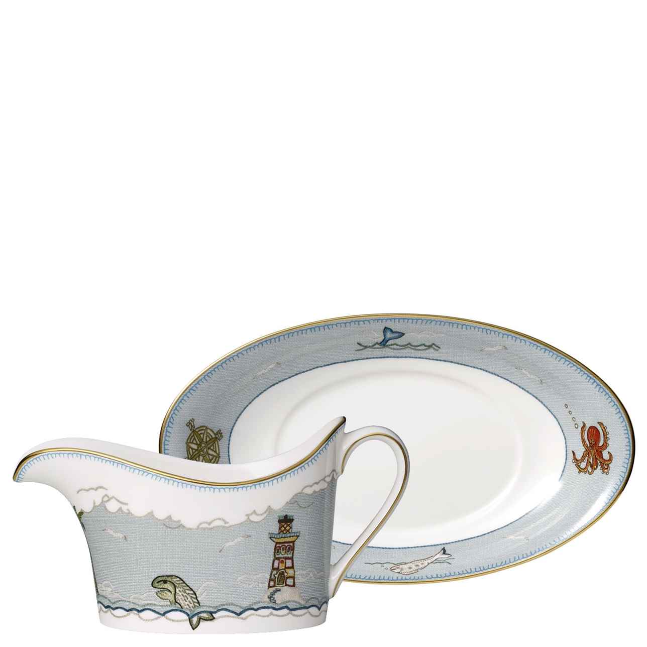 Sailor's Farewell Sauce Boat and Stand