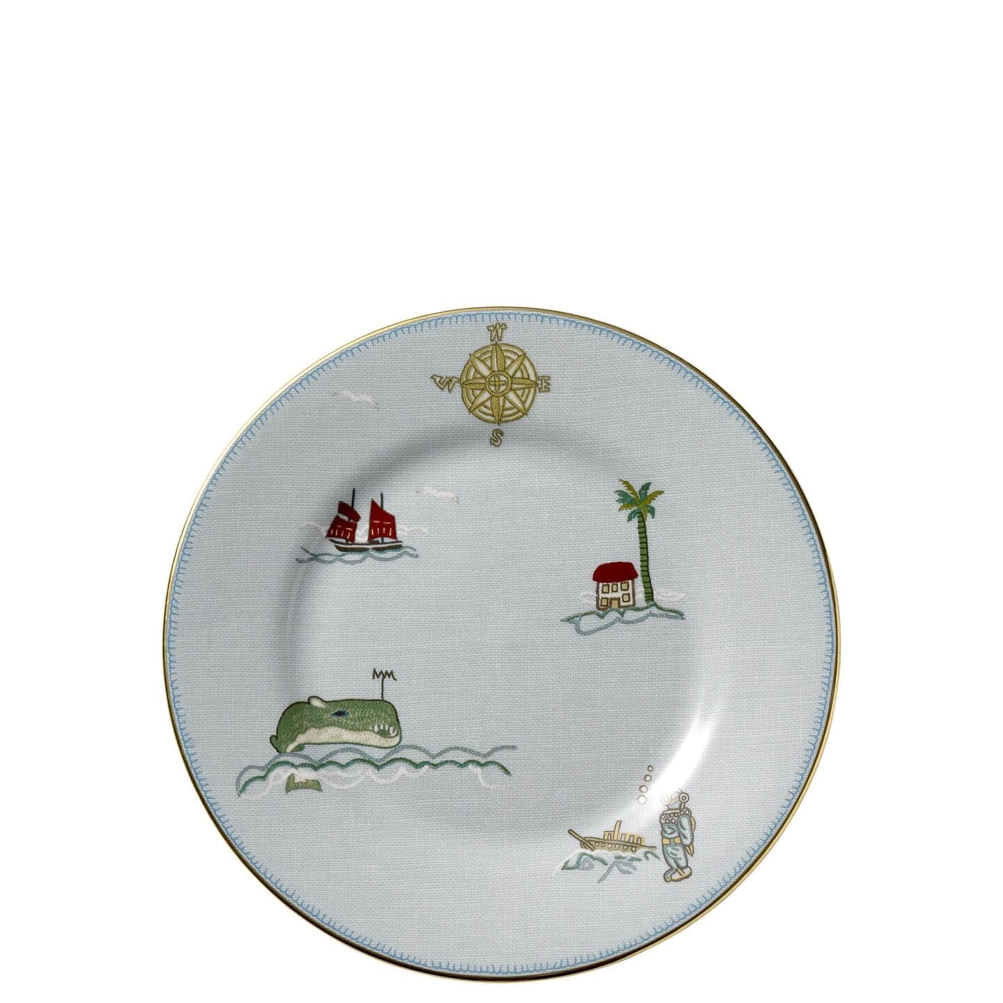 Wedgwood Blue Sailor's Farewell Side Plate 20Cm