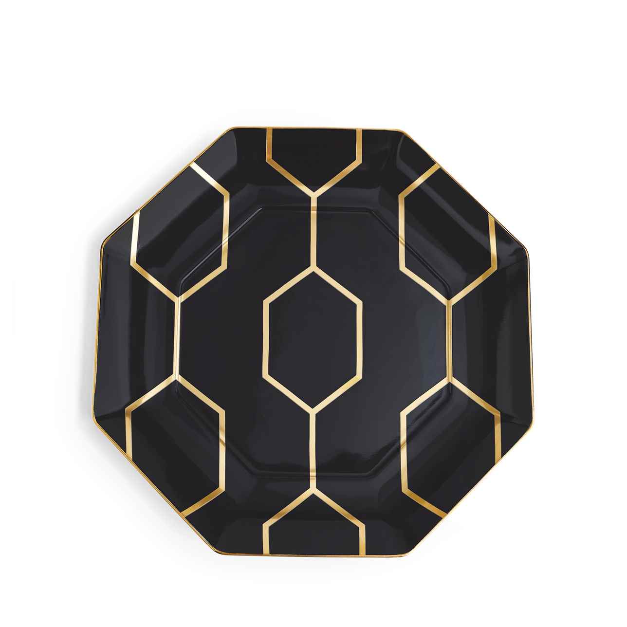 Arris Charcoal Octagonal Side Plate 23cm