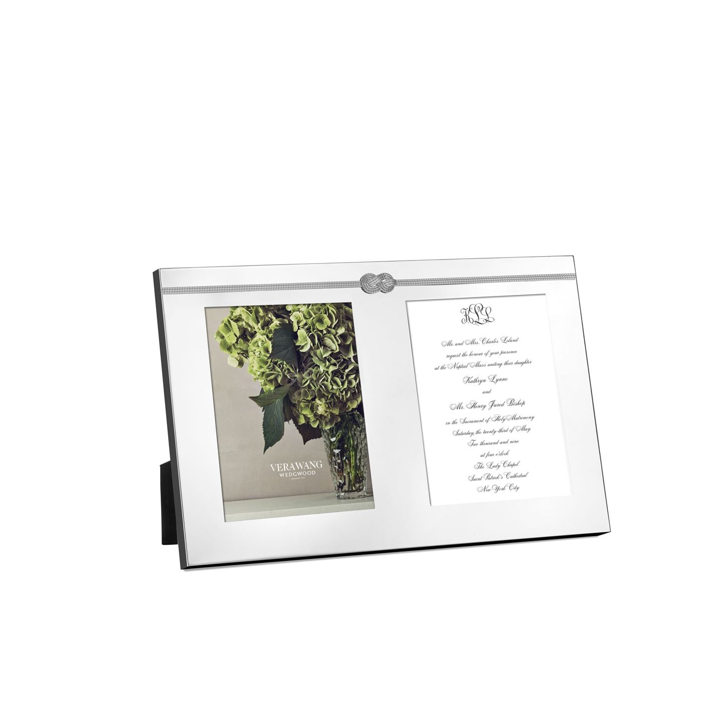 Wedgwood Silver Vera Wang Infinity Double Invitation Frame (Photo: 5X7inch)
