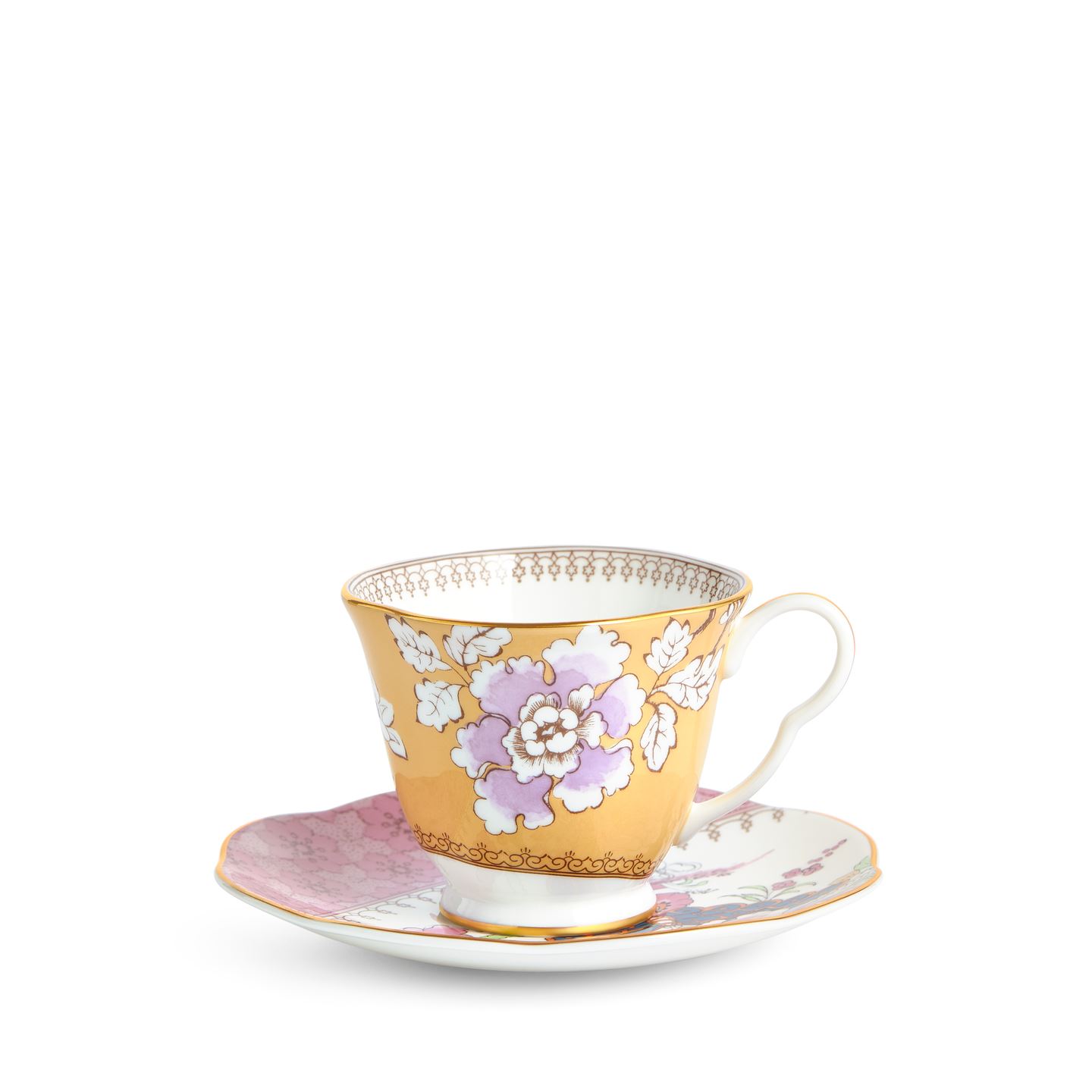 Wedgwood Yellow Butterfly Bloom Teacup And Saucer