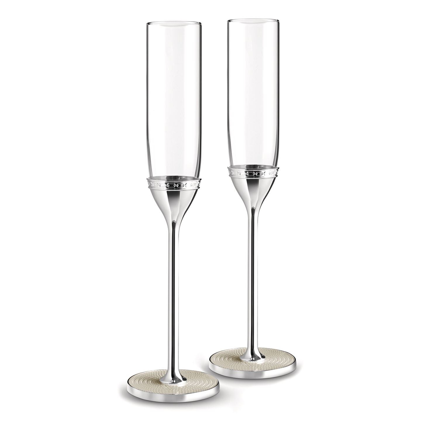 Vera Wang With Love Nouveau Pearl Toasting Flute, Set of 2 | Wedgwood