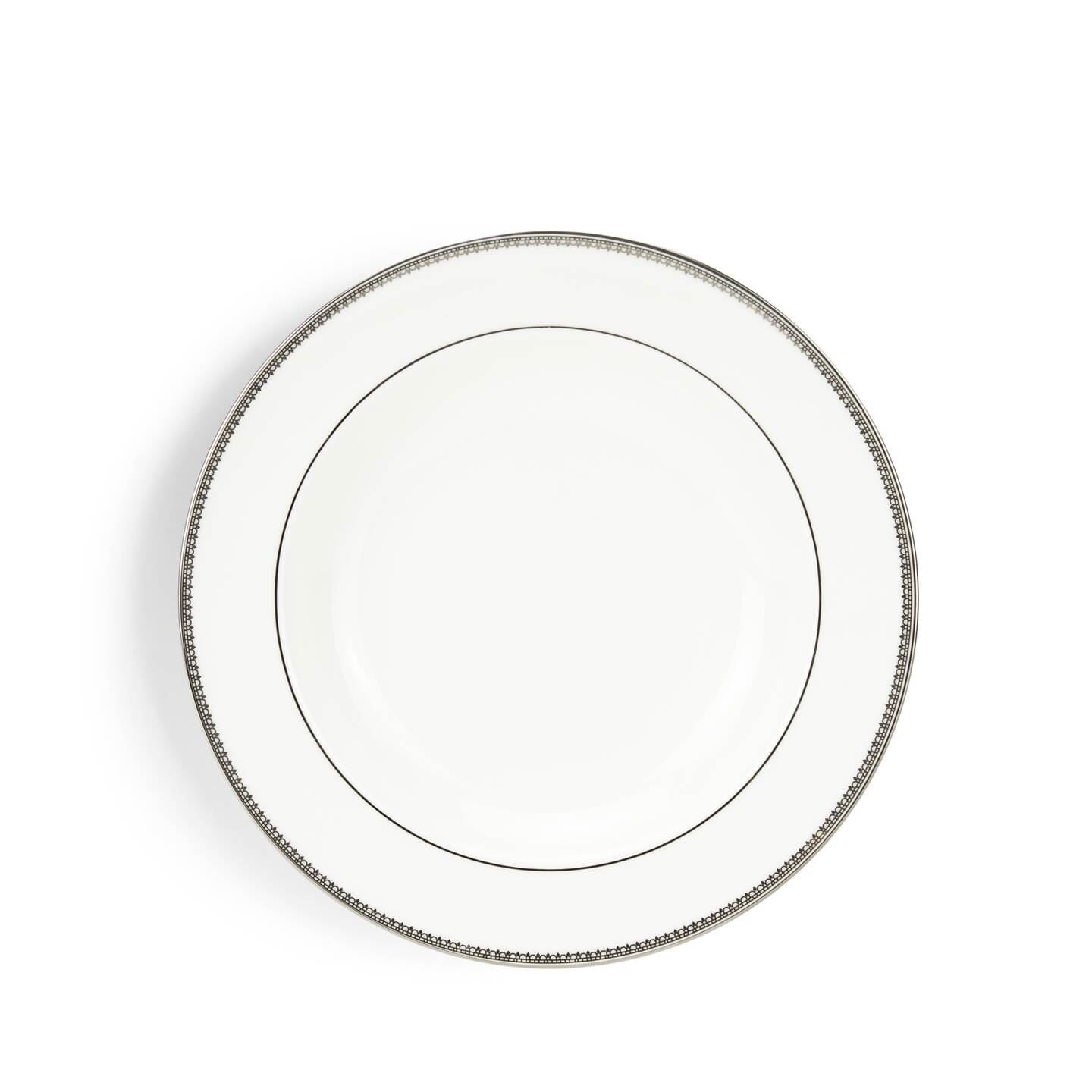 Wedgwood Platinum Vera Wang Lace Soup Plate 23Cm