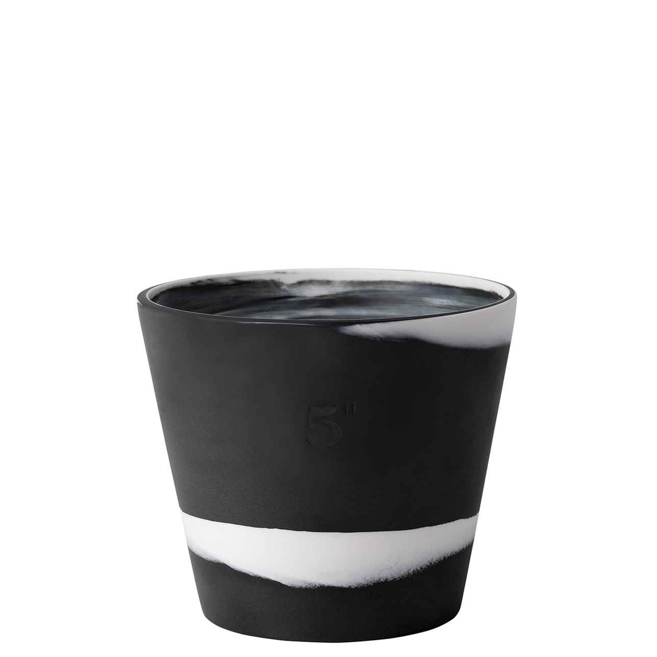 Wedgwood Burlington Pots White on Black Pot 14cm