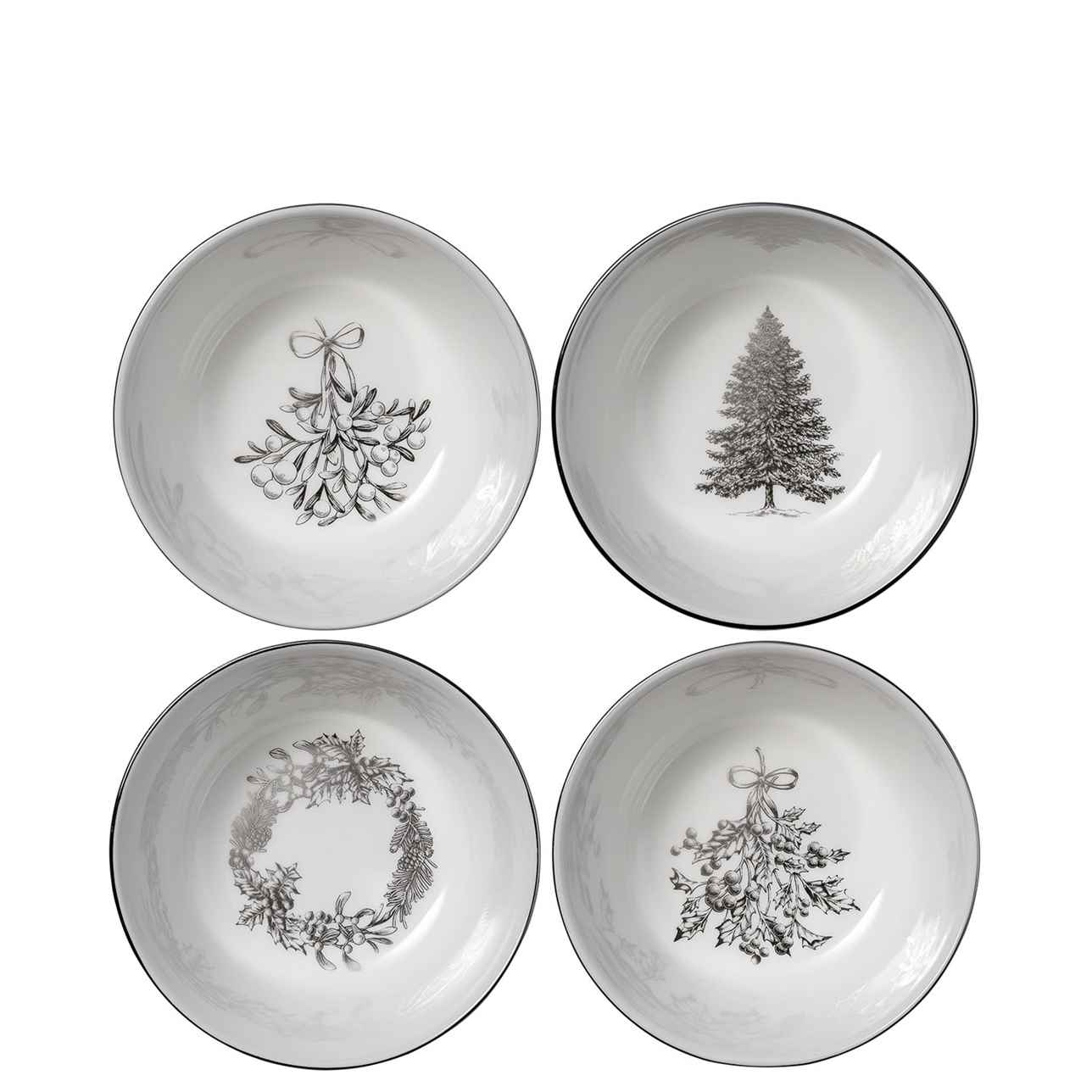 Winter White Nibble Bowls 11cm, Set of 4