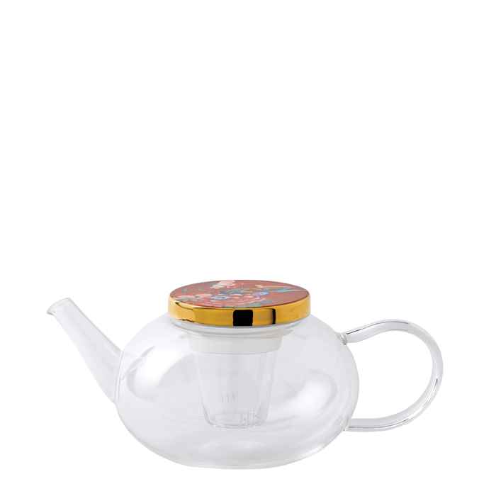 Paeonia Blush Glass Teapot