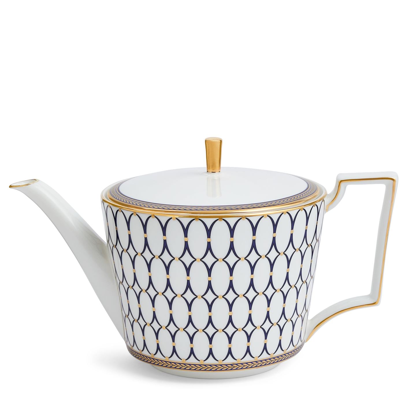 Wedgwood Blue Renaissance Gold Teapot