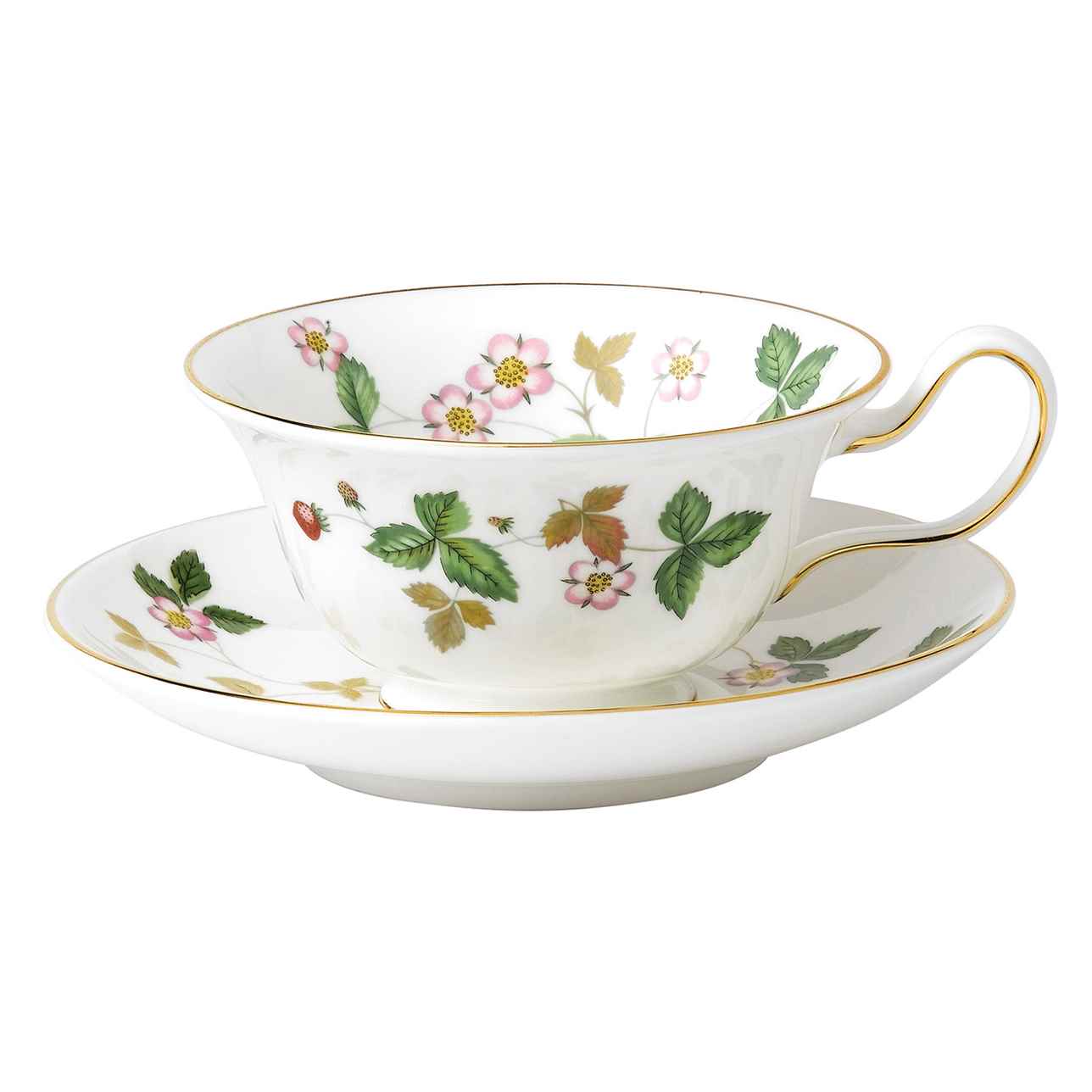 Wild Strawberry Peony Teacup and Saucer, Gift Boxed