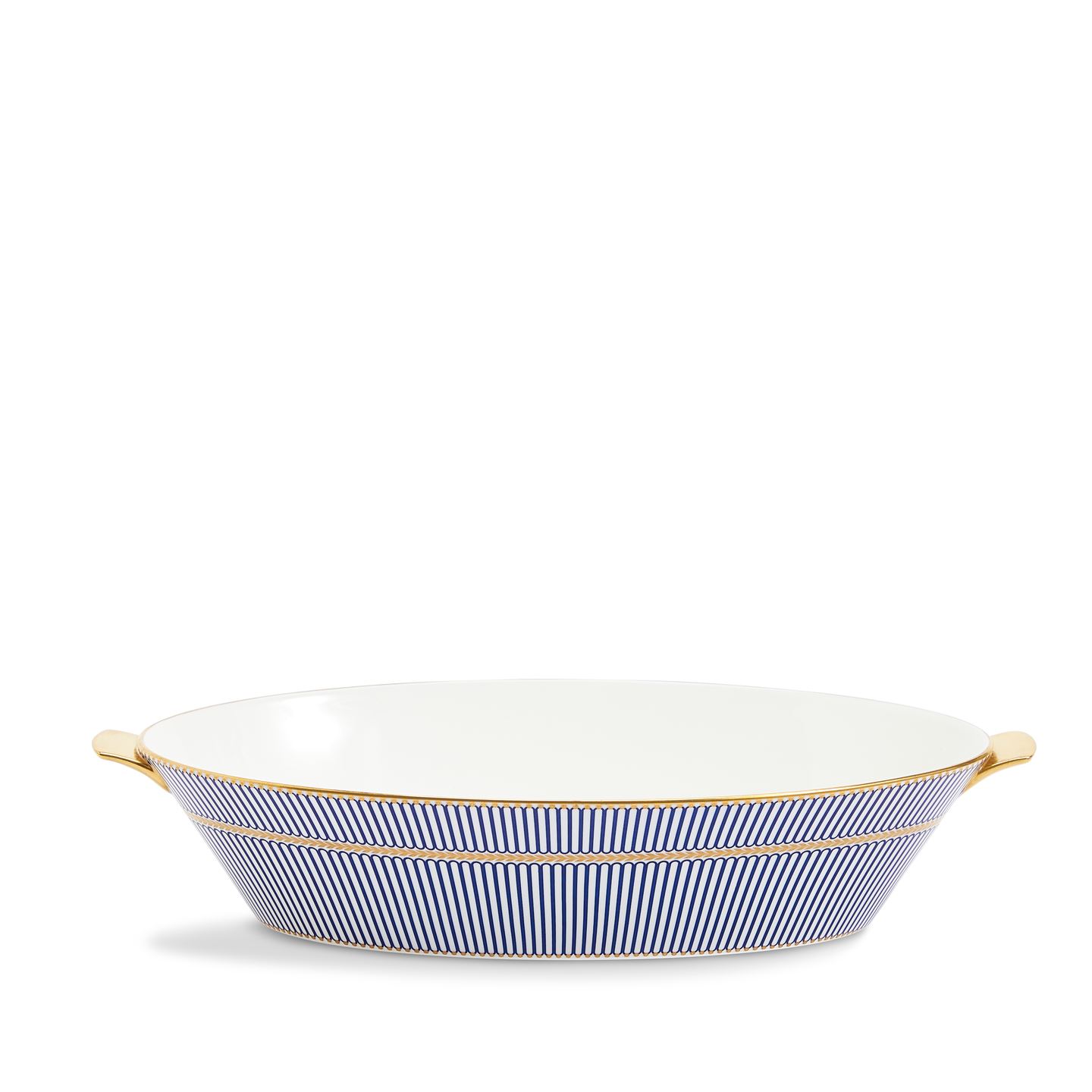 Wedgwood Blue Anthemion Oval Serving Bowl 34Cm