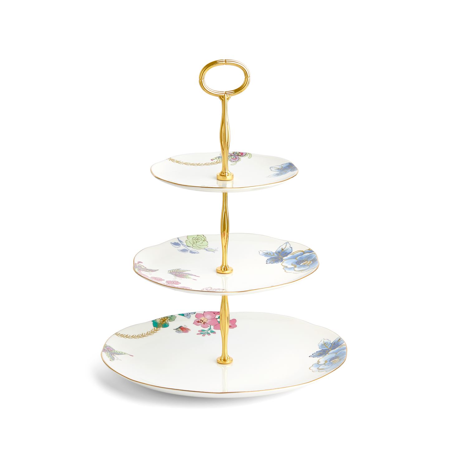 Wedgwood Gold Butterfly Bloom 3 Tier Cake Stand