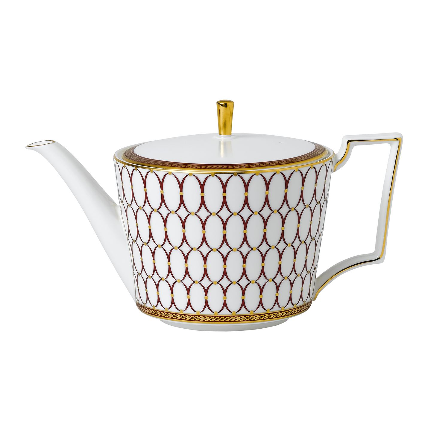 Wedgwood Red,Gold Renaissance Red Teapot