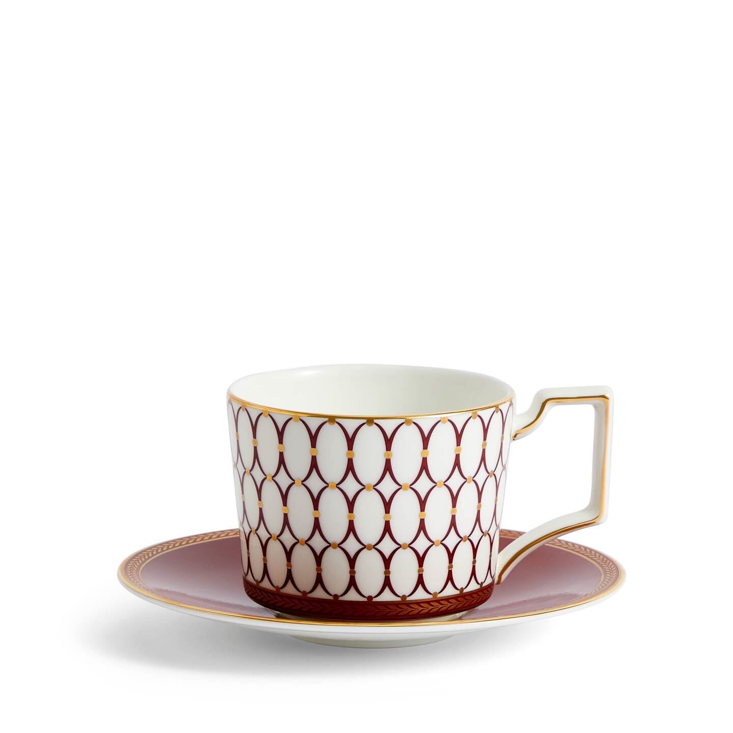 Wedgwood Red,Gold Renaissance Red Teacup & Saucer