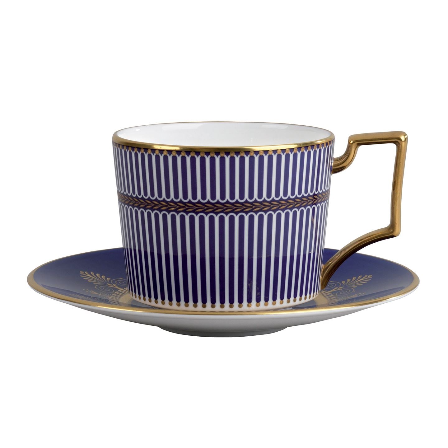 Wedgwood Blue Anthemion Teacup & Saucer