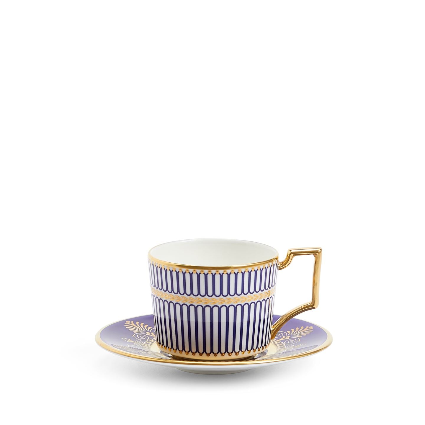 Wedgwood Blue Anthemion Coffee Cup & Saucer