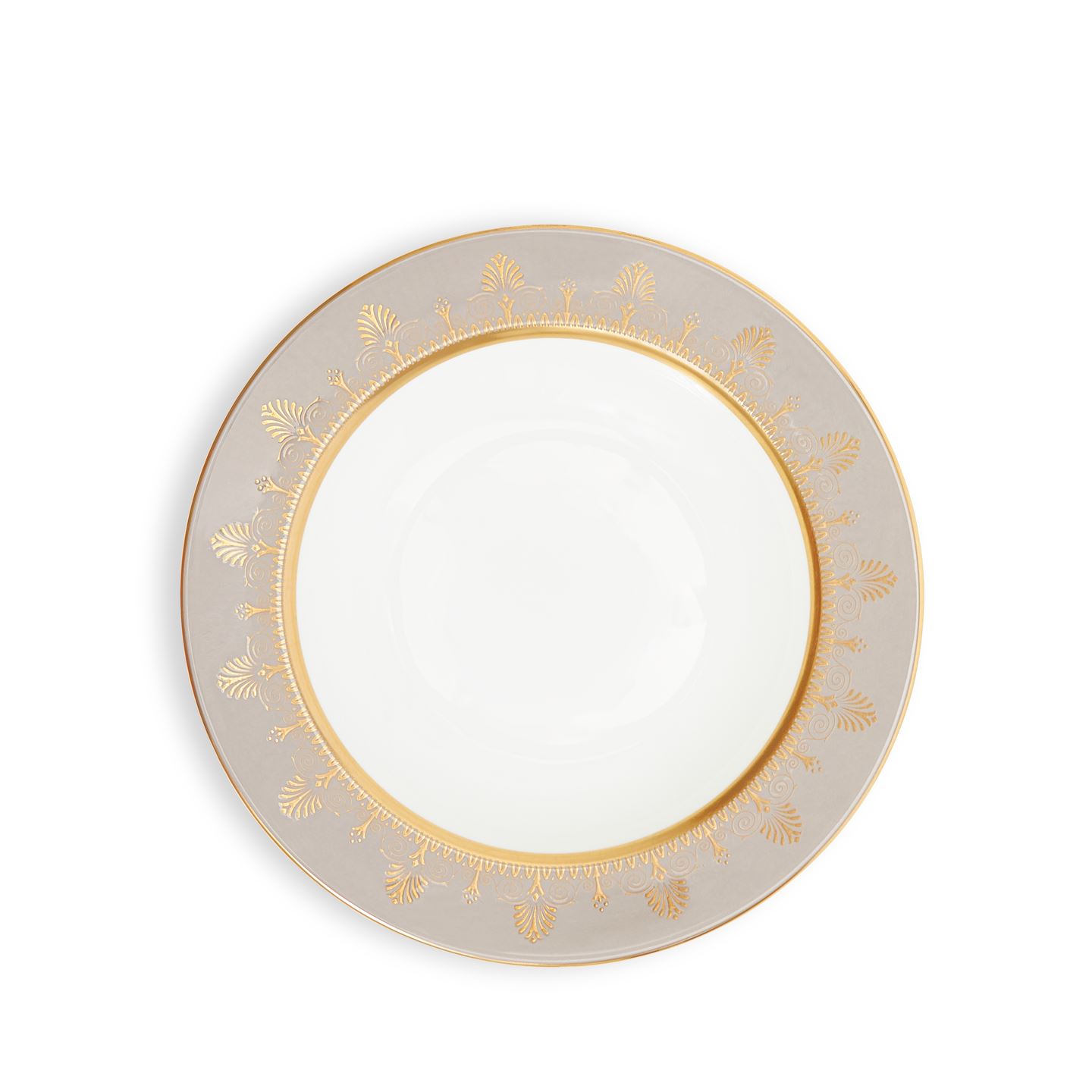 Wedgwood Grey Anthemion Rim Soup 23Cm