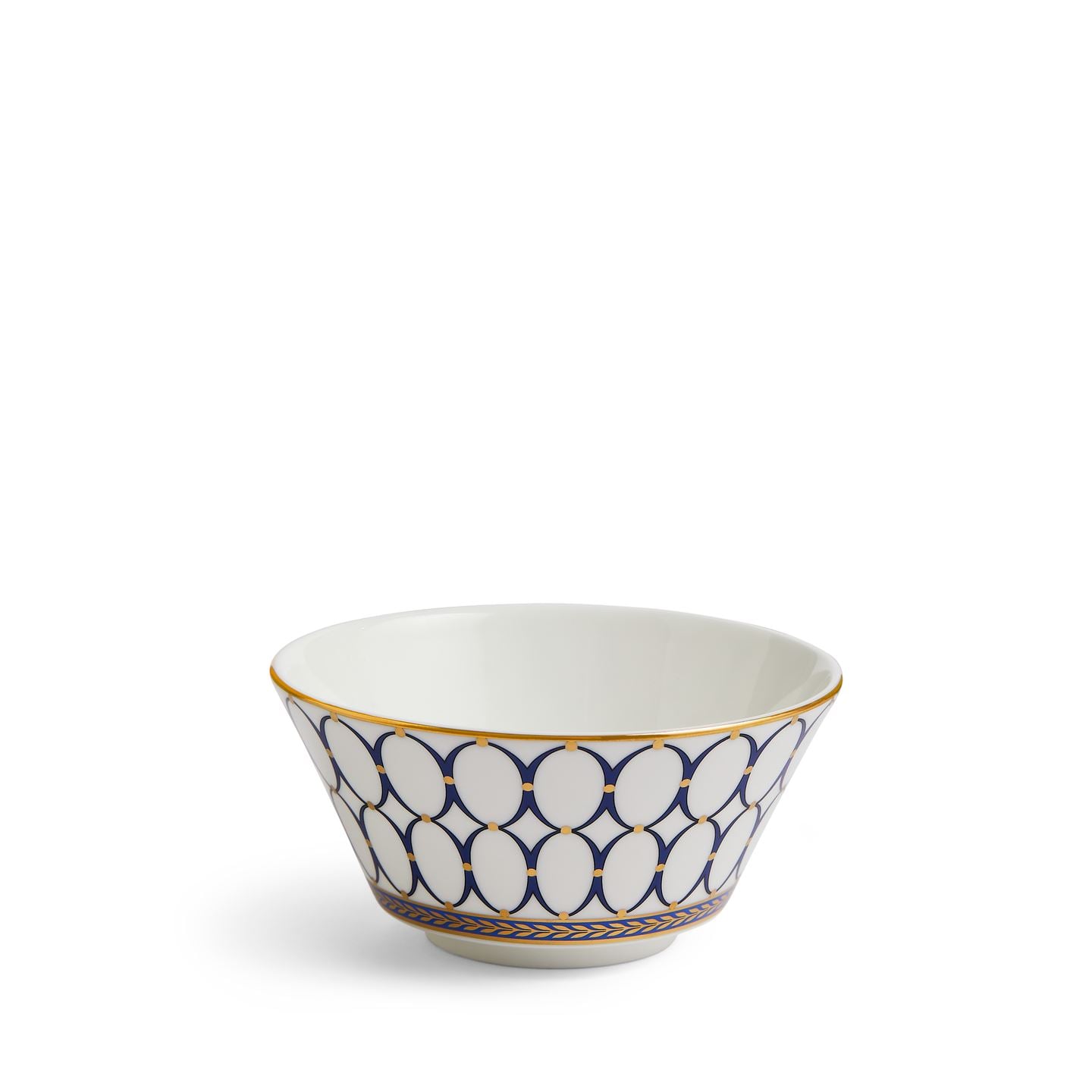 Wedgwood Blue Renaissance Gold Rice Bowl
