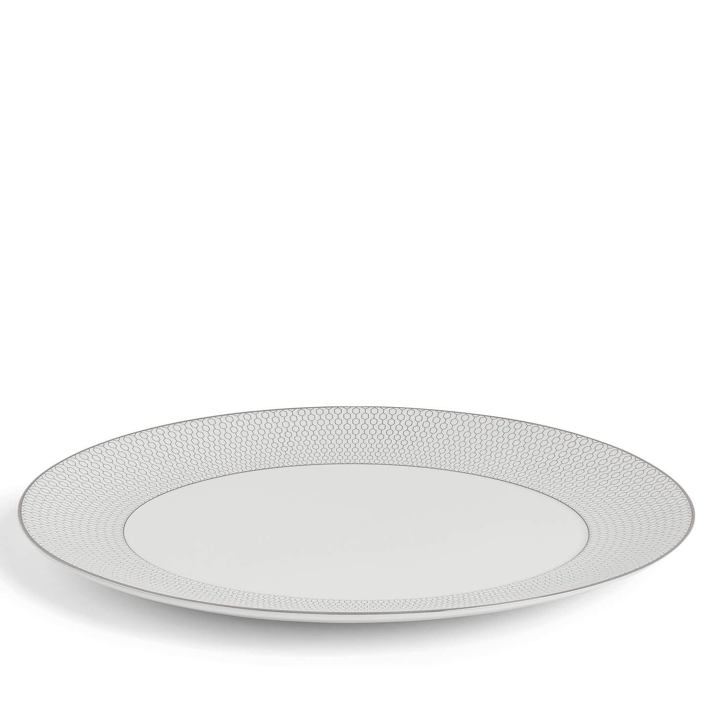 Wedgwood Silver,White Gio Platinum Oval Platter