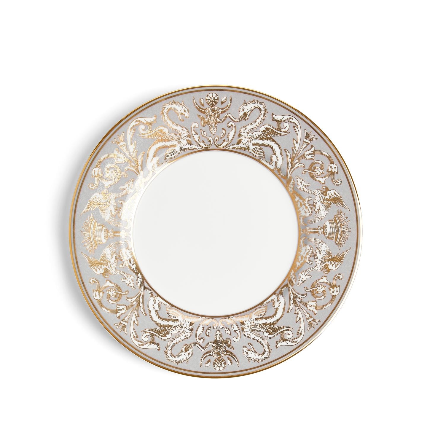 Wedgwood Grey,Gold Renaissance Grey Accent Plate 23Cm