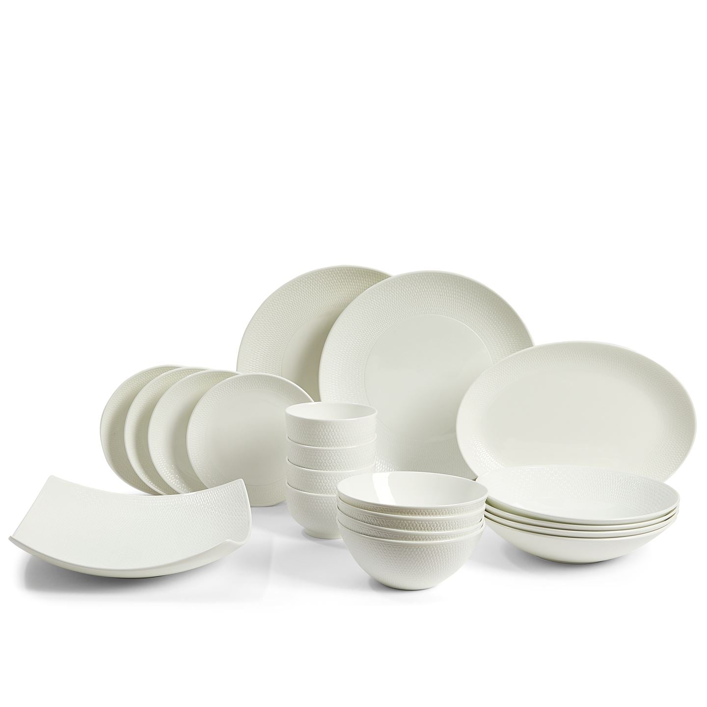 Wedgwood White Gio 20 Piece Dinner Set