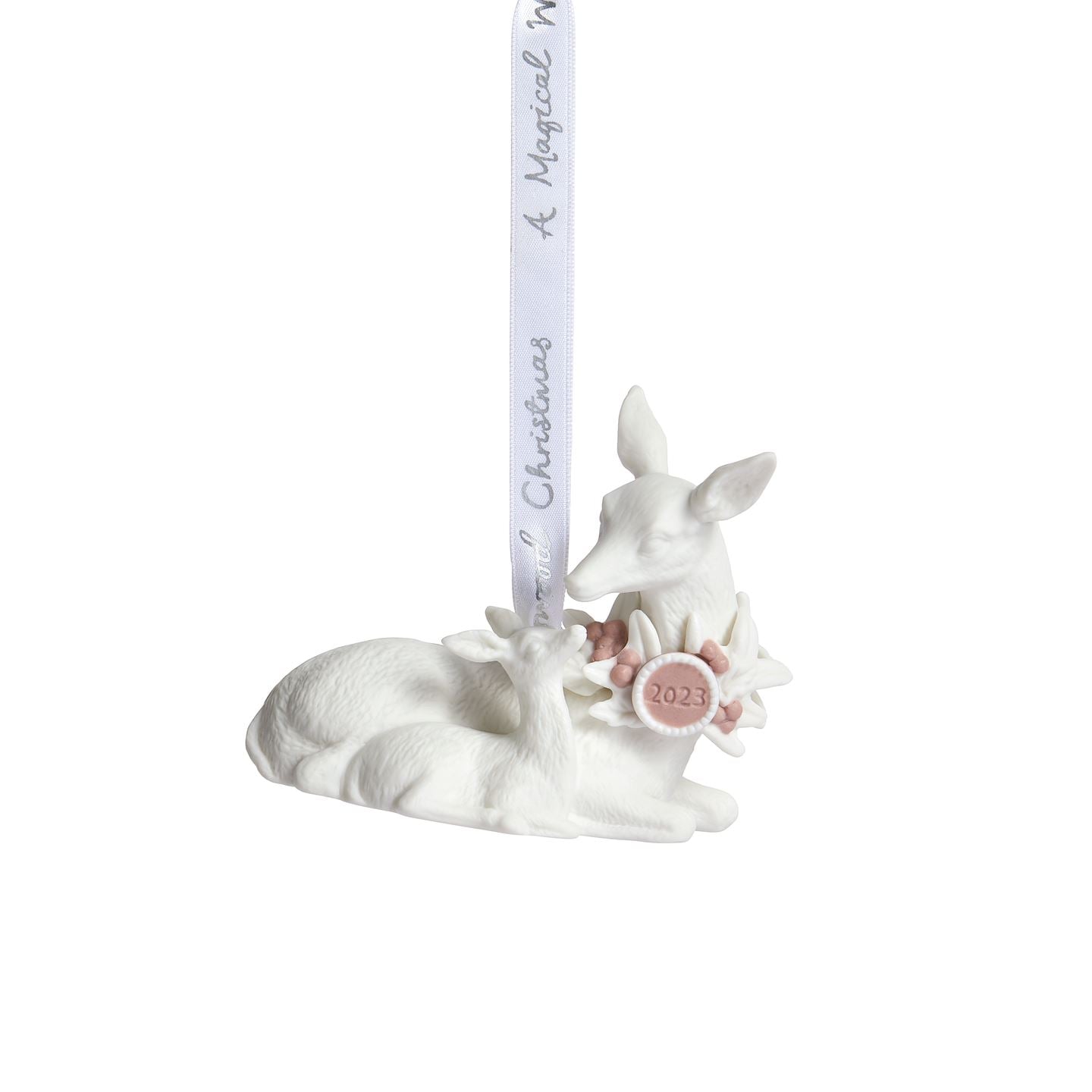 Wedgwood Pink Christmas Baby's First Ornament 2023