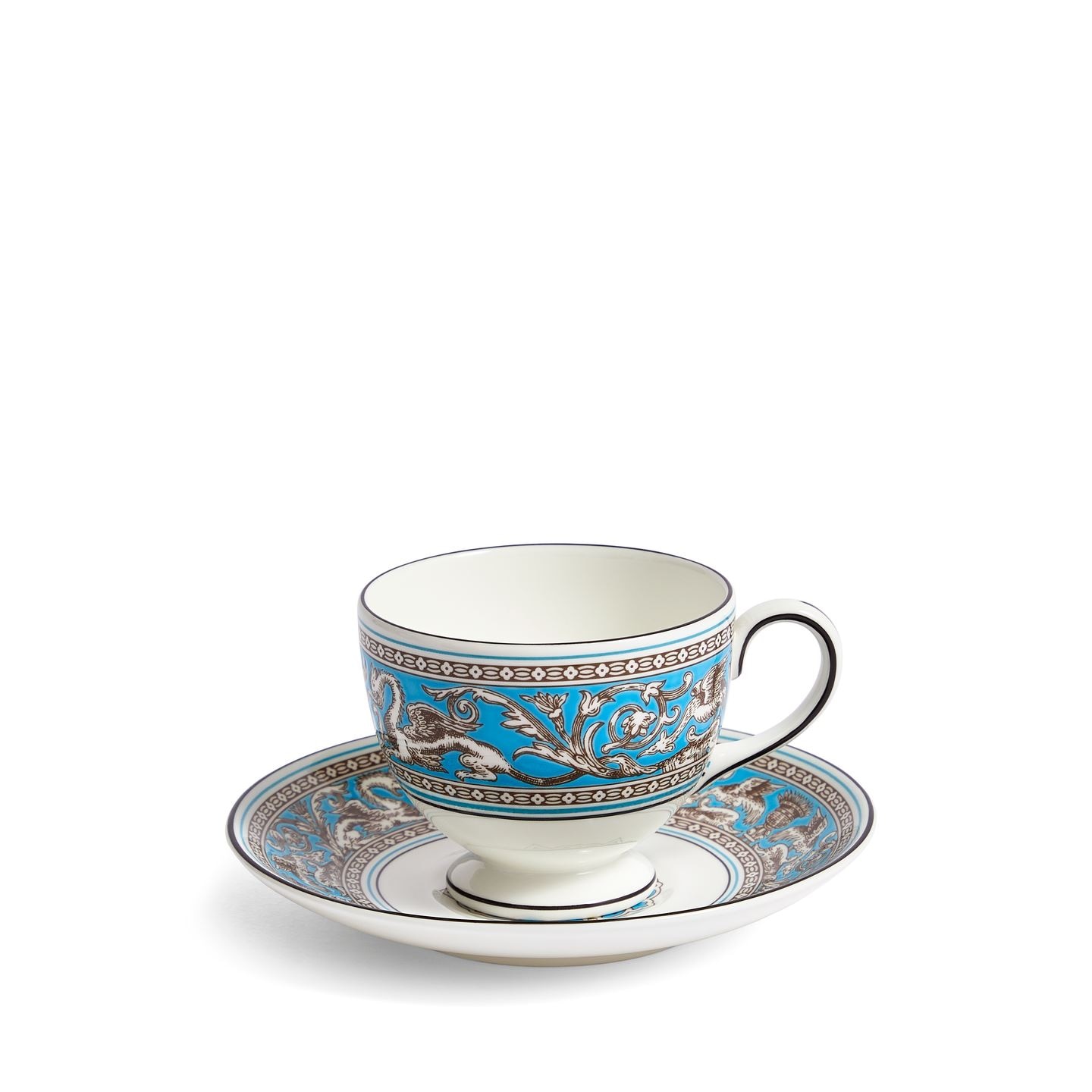 Florentine Turquoise Leigh Teacup and Saucer