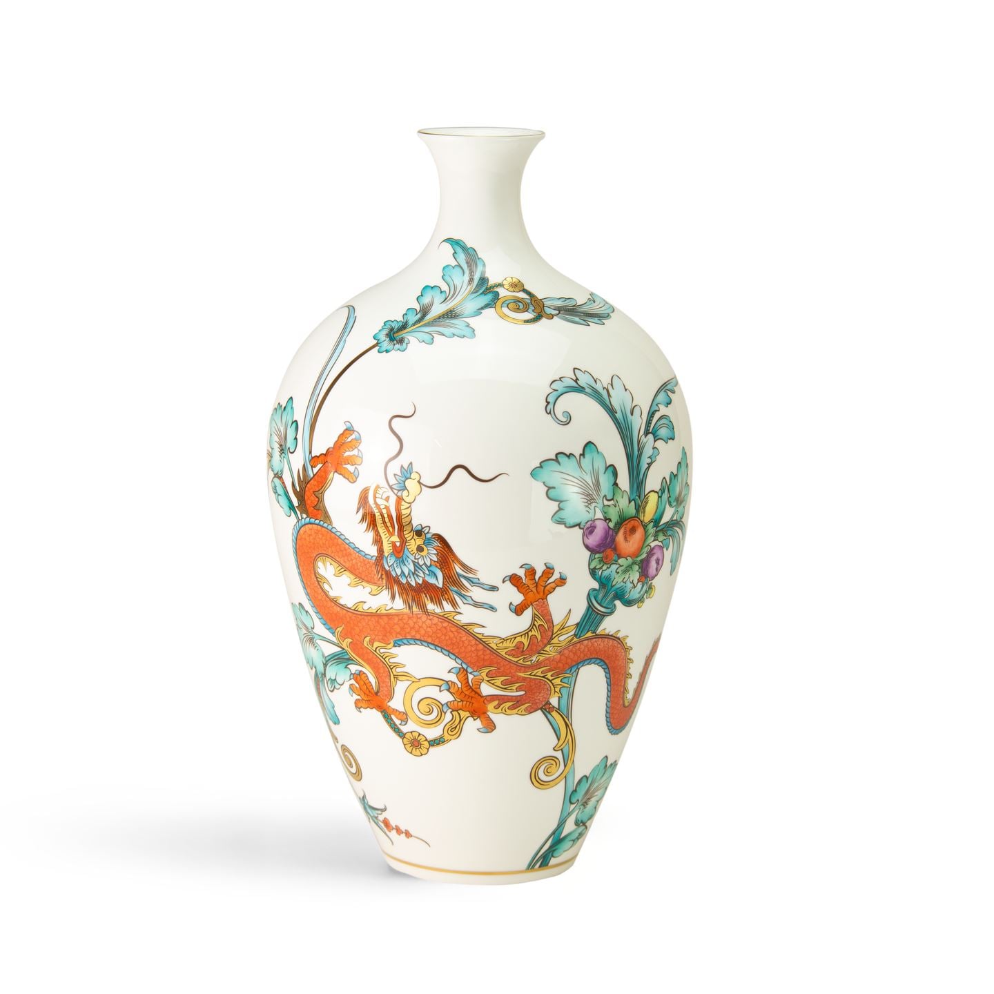 Wedgwood Blue,White Florentine Turquoise Handpainted Vase 35Cm