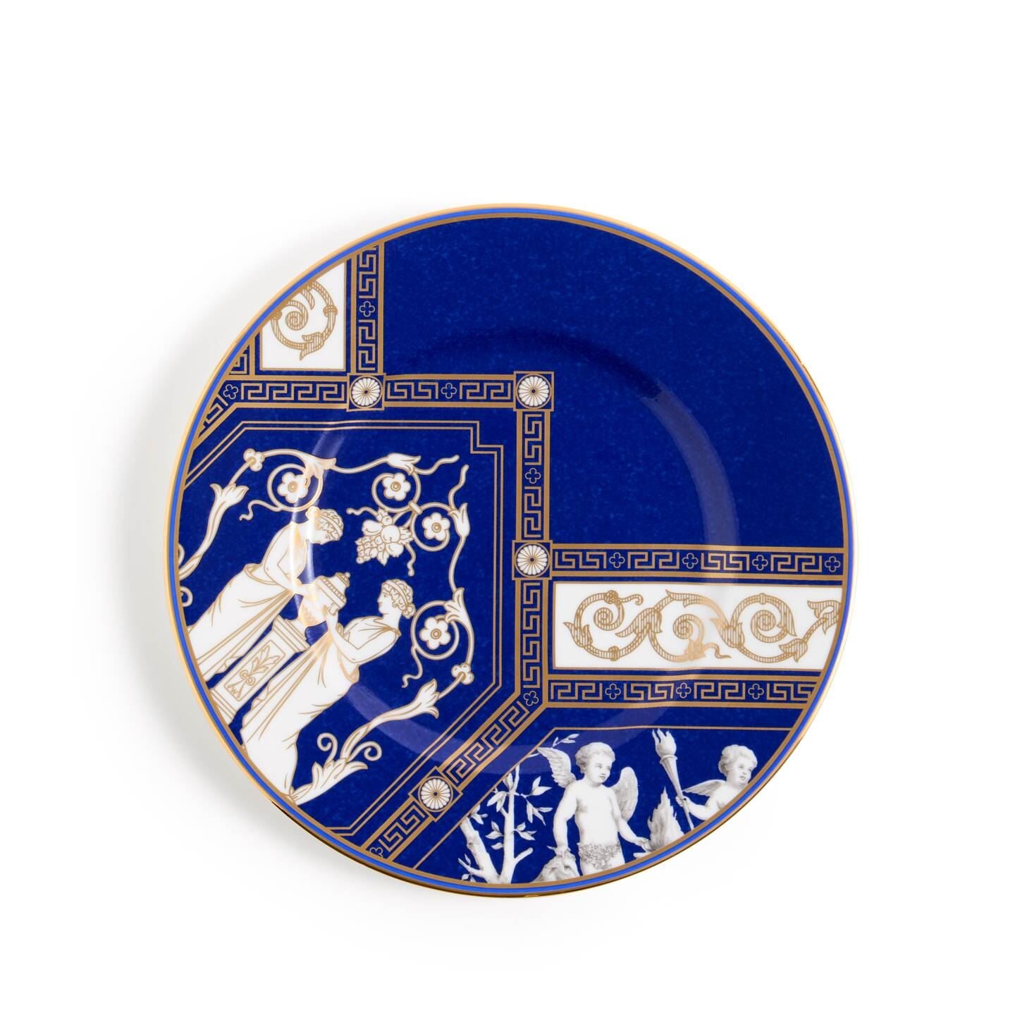 Wedgwood Blue,Gold Renaissance Gold Plate