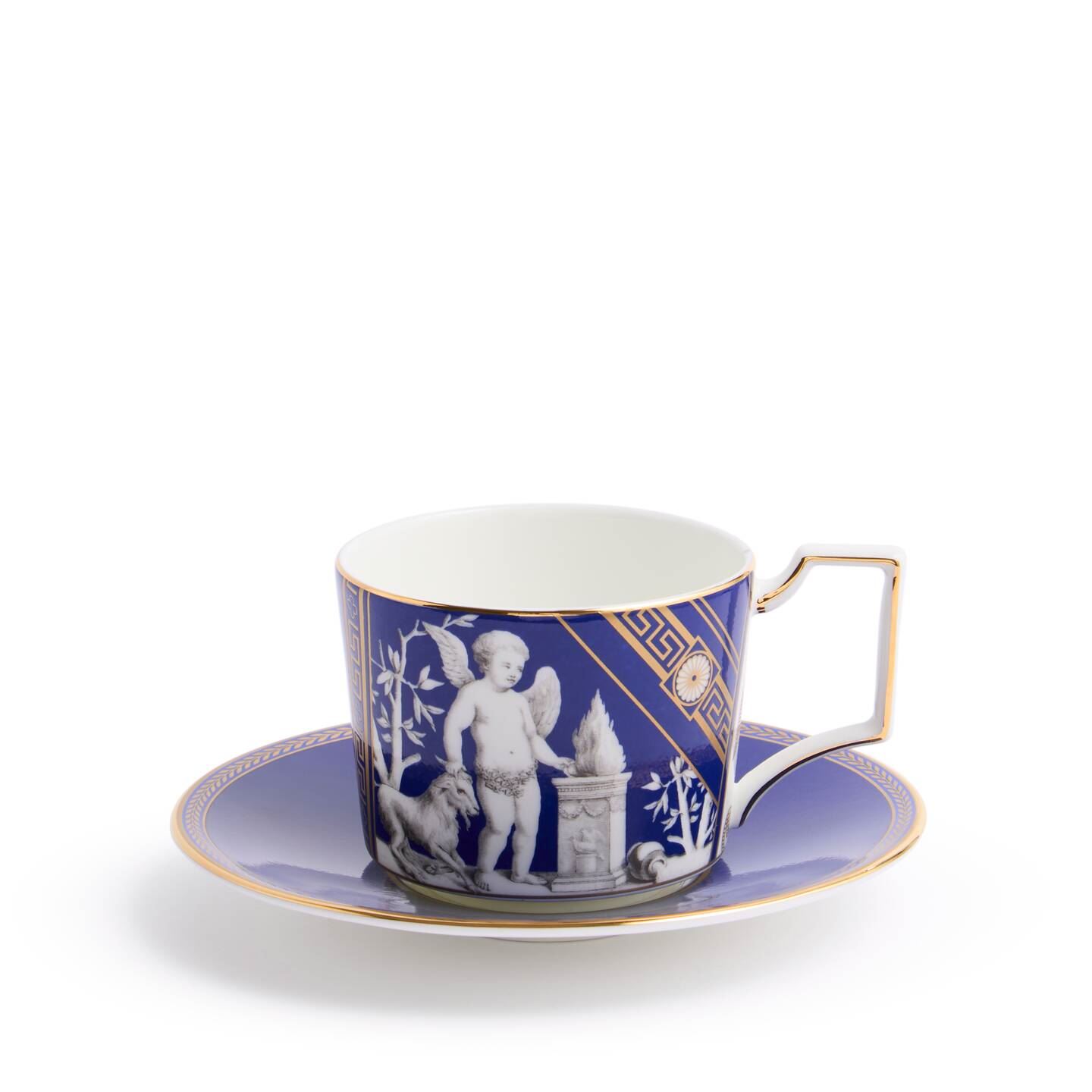Wedgwood Blue,Gold Renaissance Gold Teacup Saucer