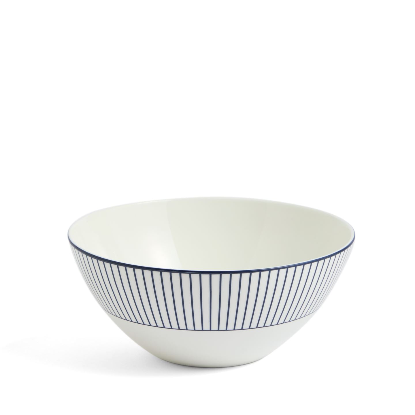 Wedgwood Blue,White Gio Pinstripe Cereal Bowl White