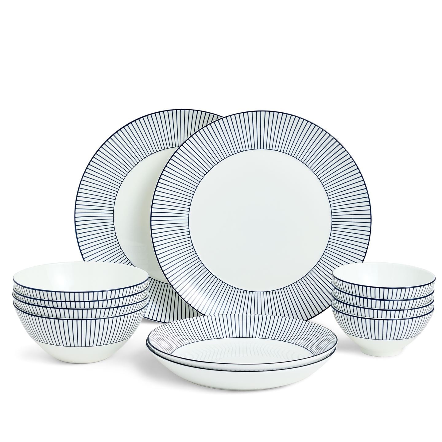Wedgwood White Gio Pinstripe 12 Piece Set