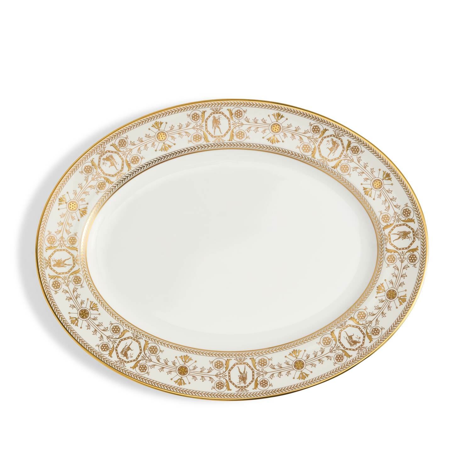 Wedgwood Gold Bacchus Oval Platter 39Cm