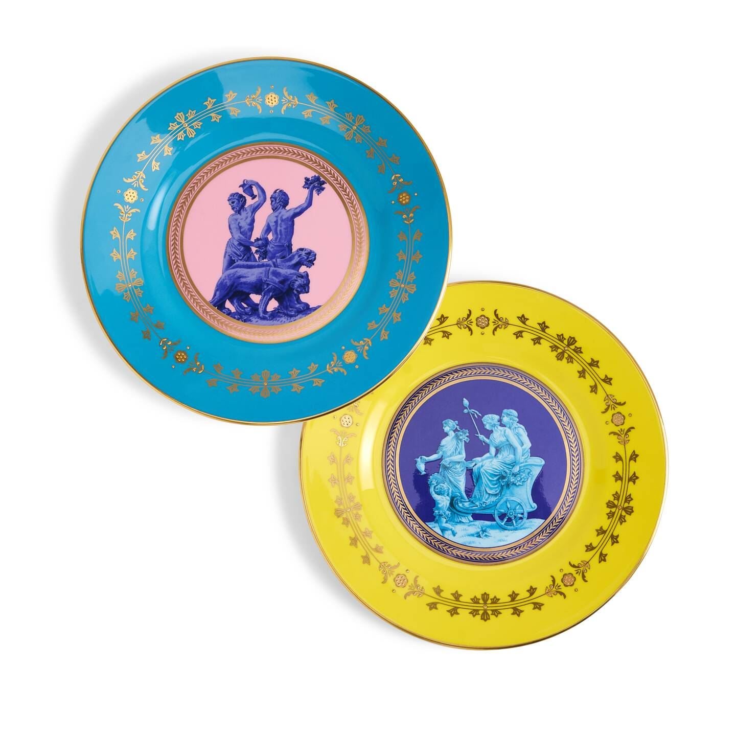 Wedgwood Turquoise Bacchus Plate 20.6Cm, Set Of 2, Citron