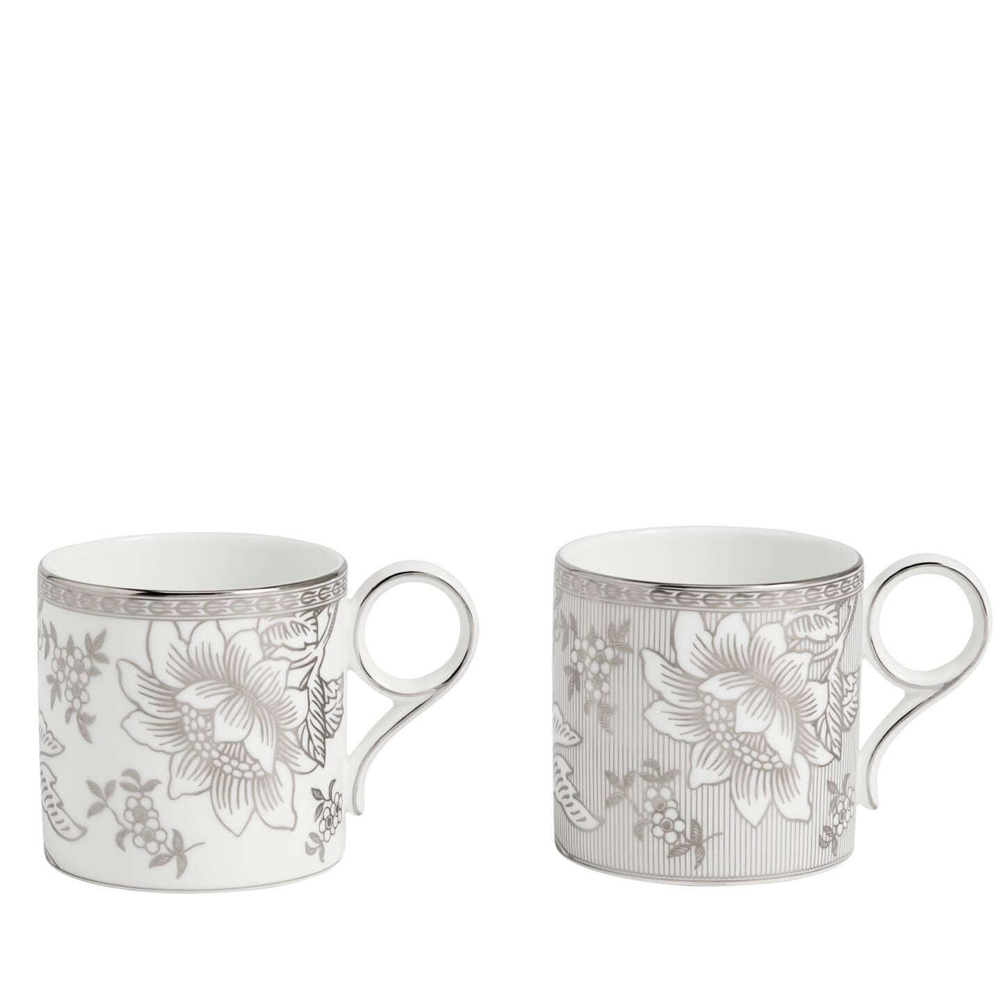 Wedgwood Silver Tonquin Mug 270Ml Set Of 2