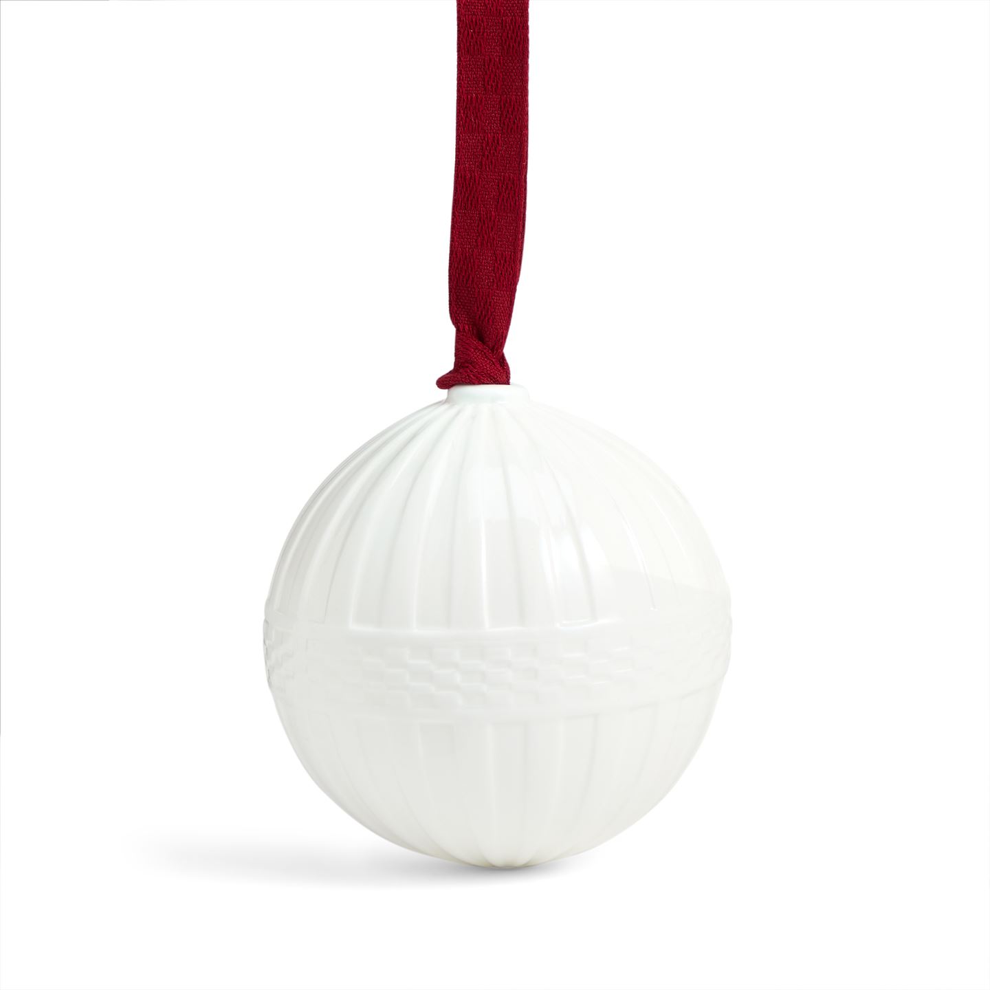 Wedgwood White Festive Fluted Ornament