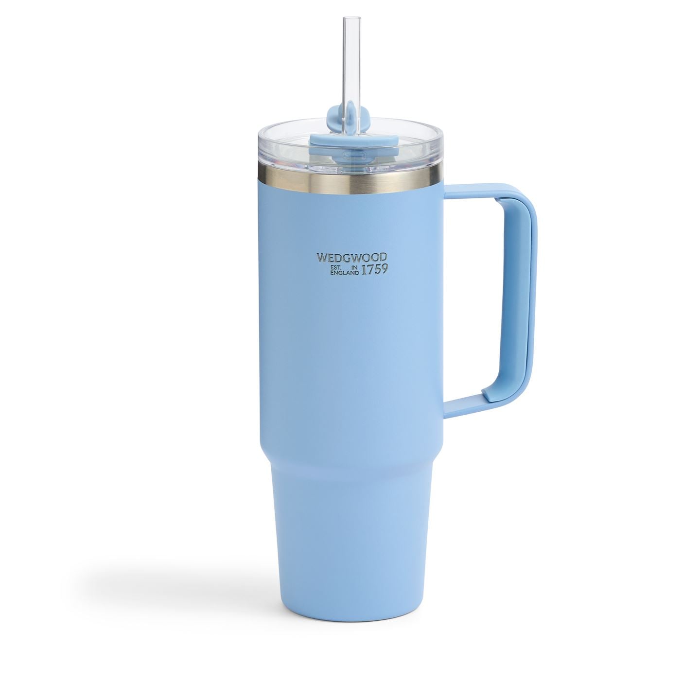Wedgwood Blue Jasper Tumbler With Straw
