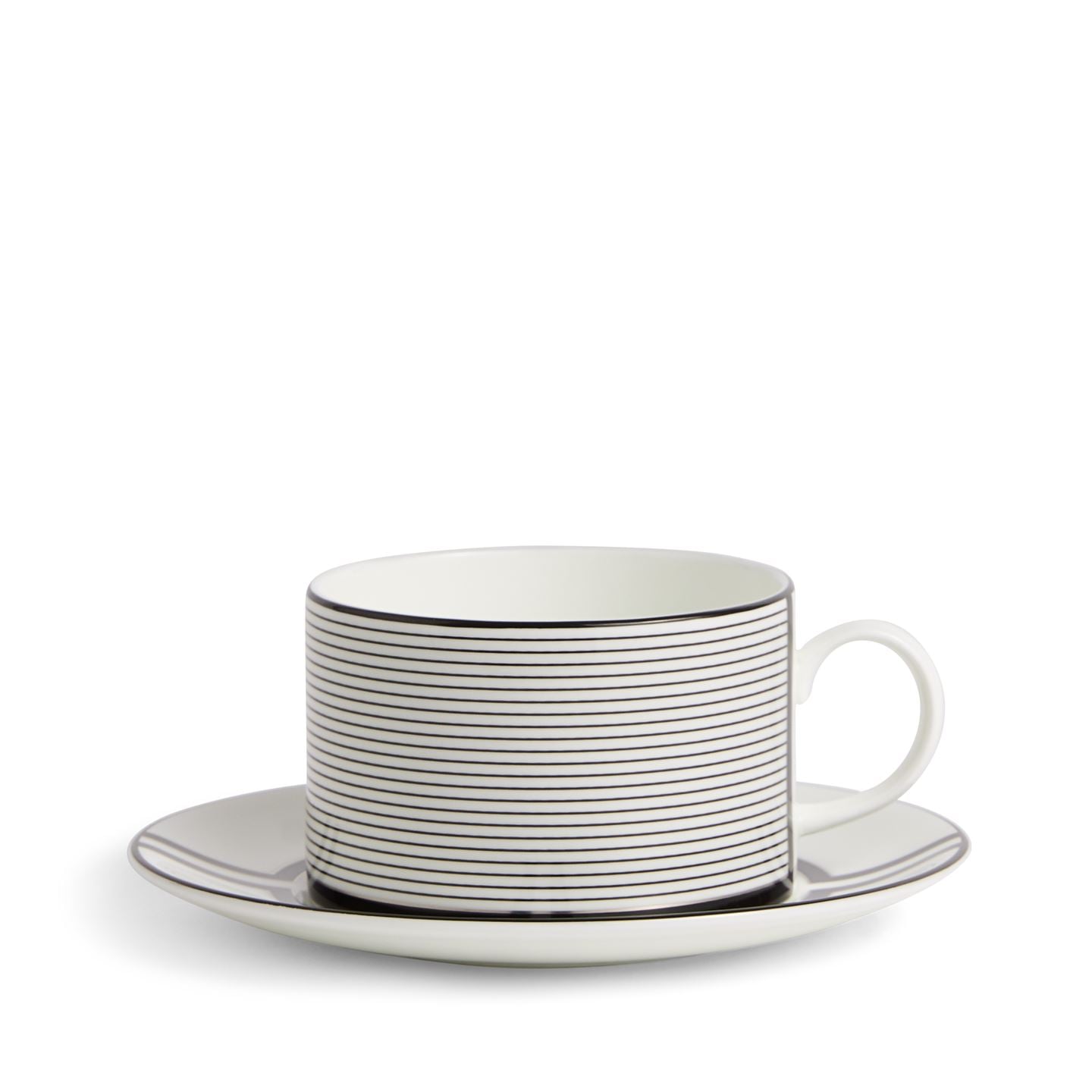 Wedgwood Silver Vera Wang Luxe Graphite Teacup Saucer V2