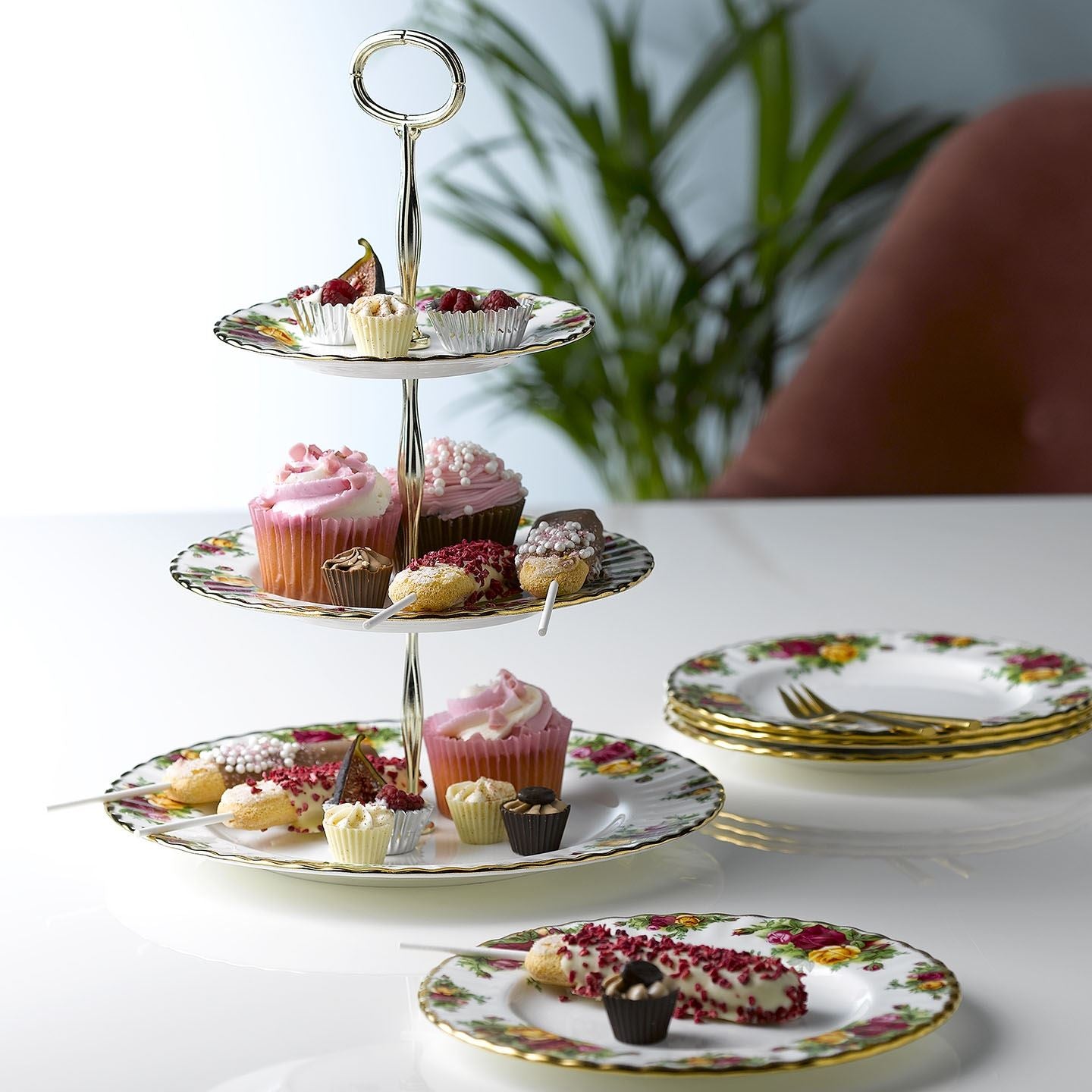 Royal Albert Old Country Roses 5 Piece Cake Server Set