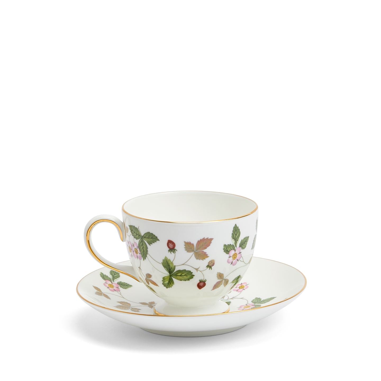 Wild Strawberry Gold Teacup & Saucer Leigh | Wedgwood