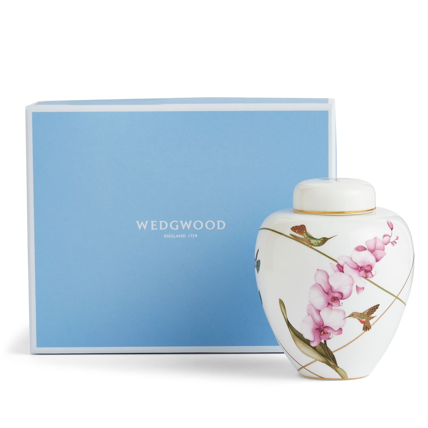 Hummingbird Small Lidded Vase