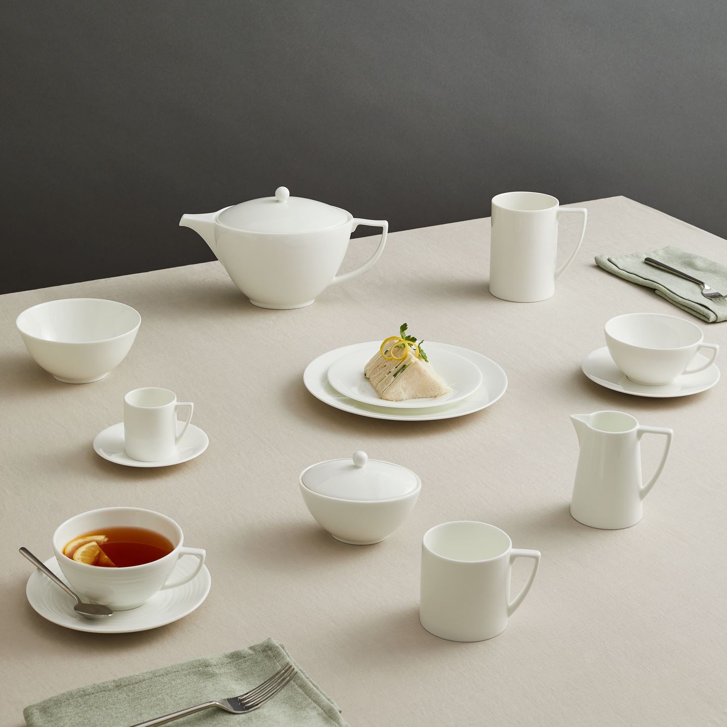 Jasper Conran White Coffee Cup & Saucer