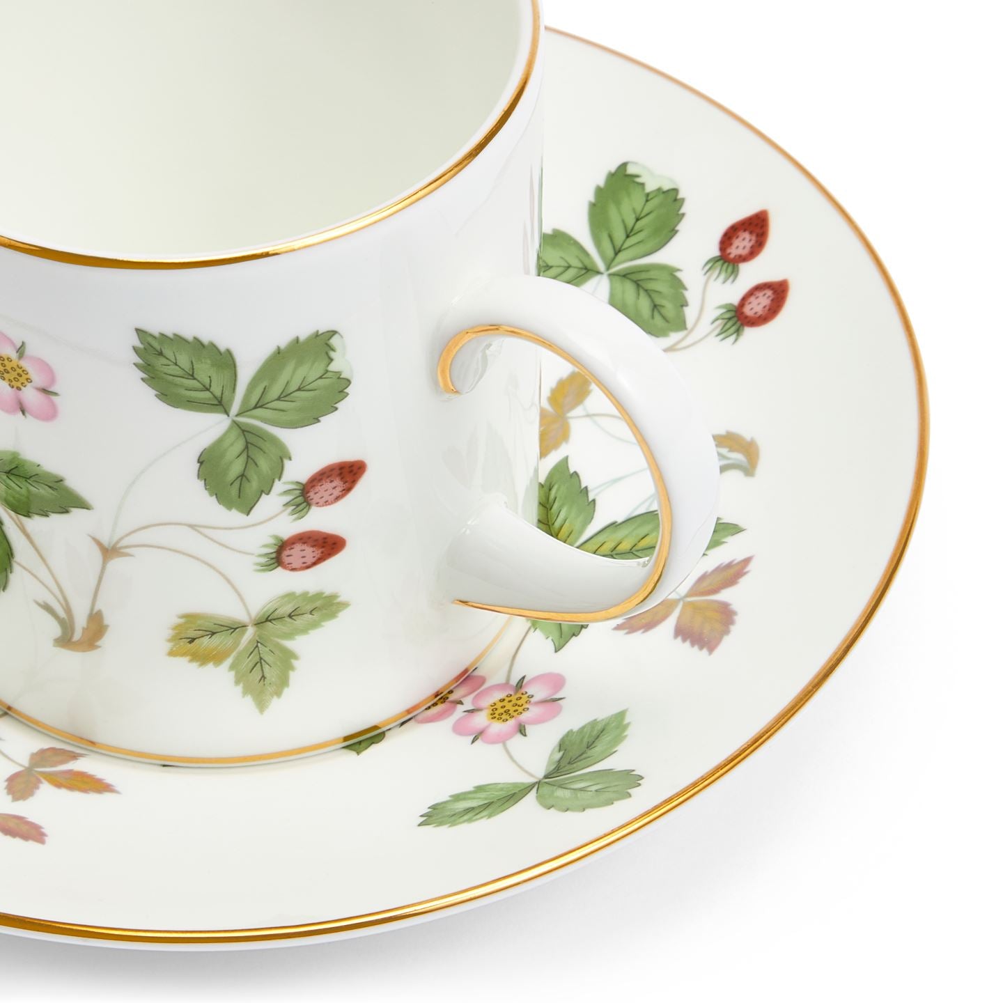 Wild Strawberry Gold Coffee Cup & Saucer